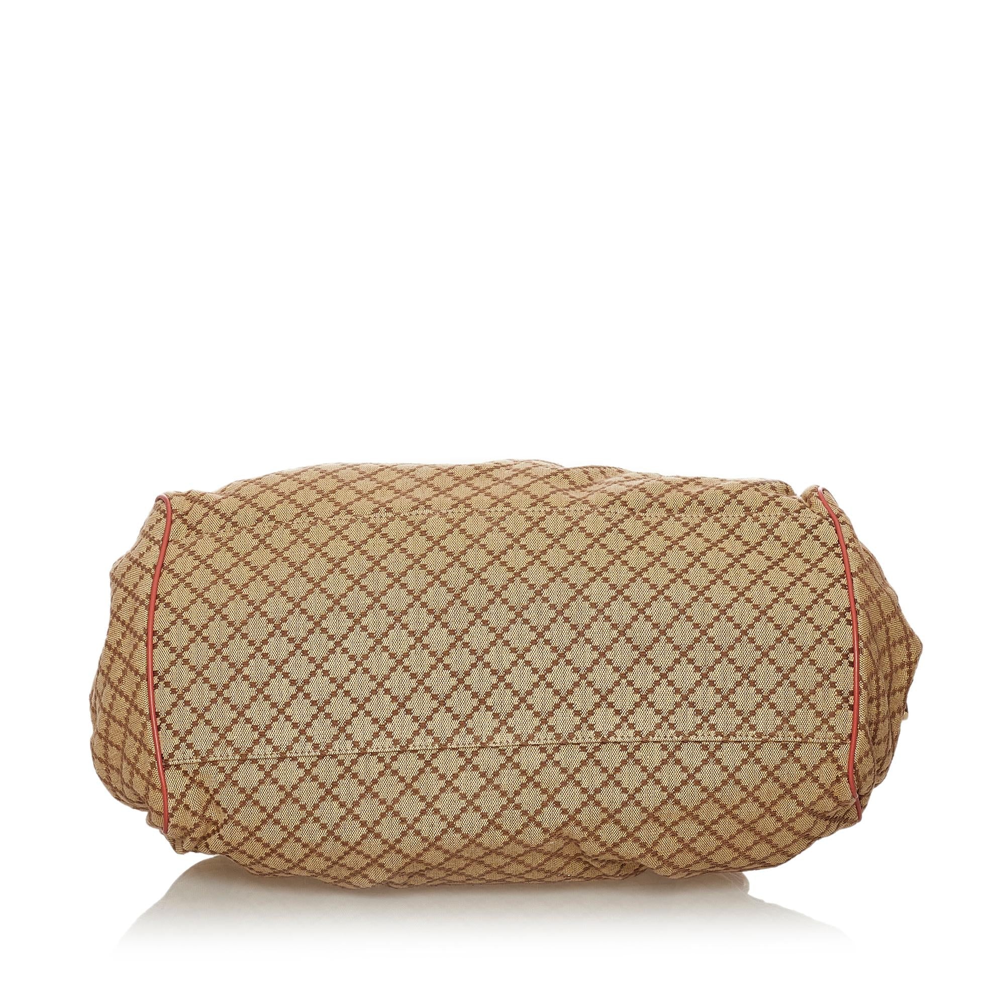 Gucci Diamante Sukey Canvas Satchel (SHG-28357)