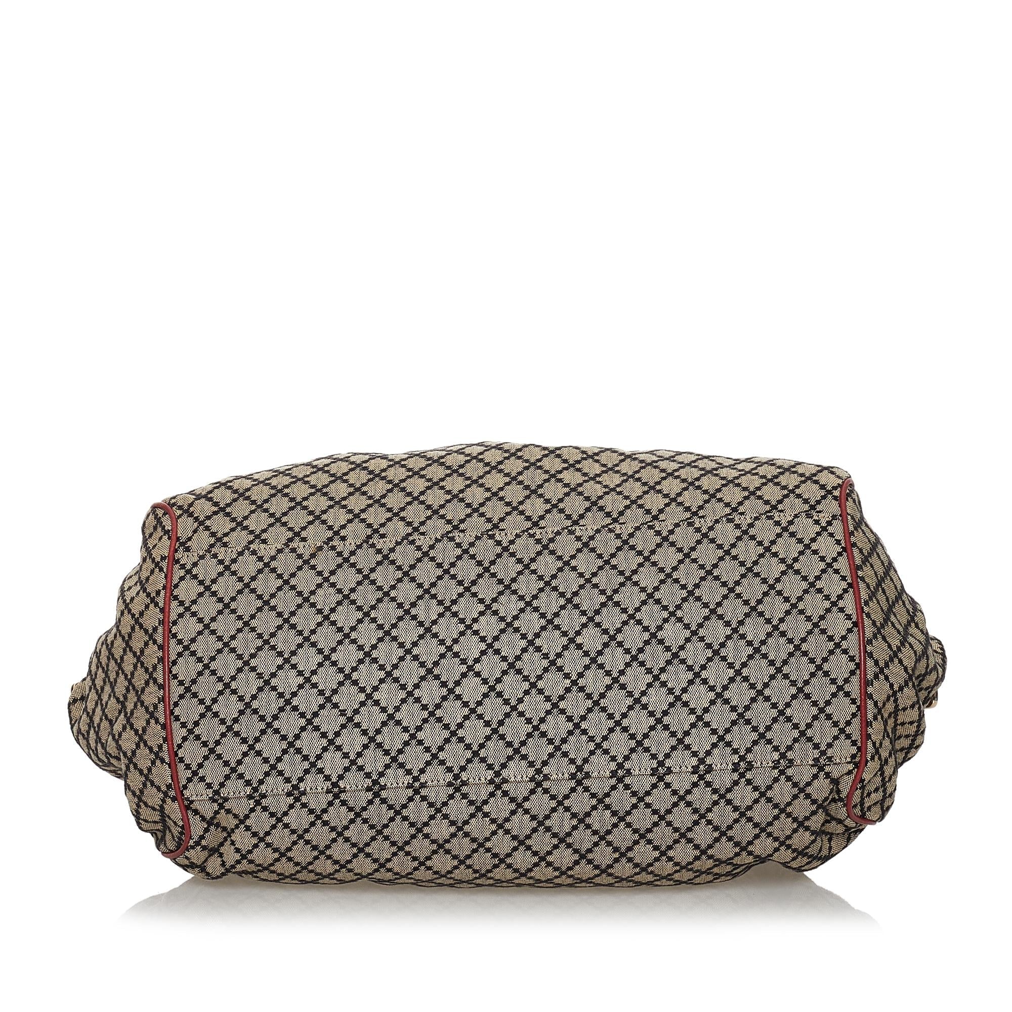 Gucci Diamante Sukey Canvas Satchel (SHG-31216)