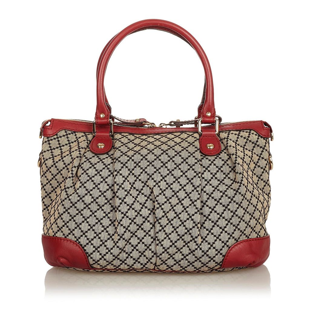 Gucci Diamante Sukey Canvas Satchel (SHG-5dkeD5)