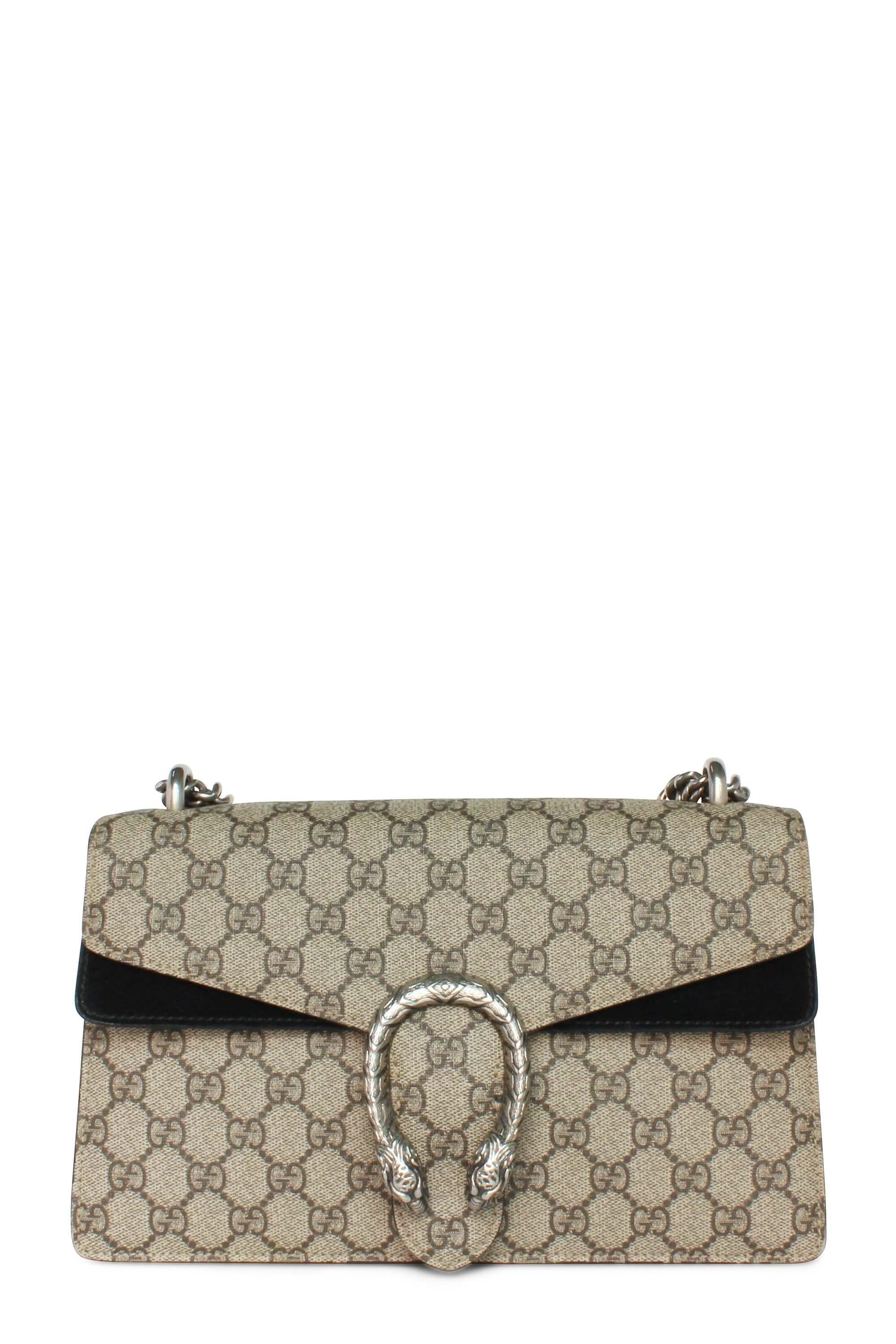 Dionysus GG Supreme Small Shoulder Bag Black