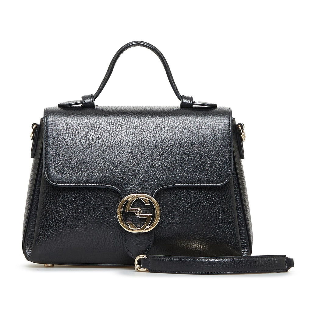Gucci Dollar Calf Interlocking G Satchel (SHG-w5lLM6)