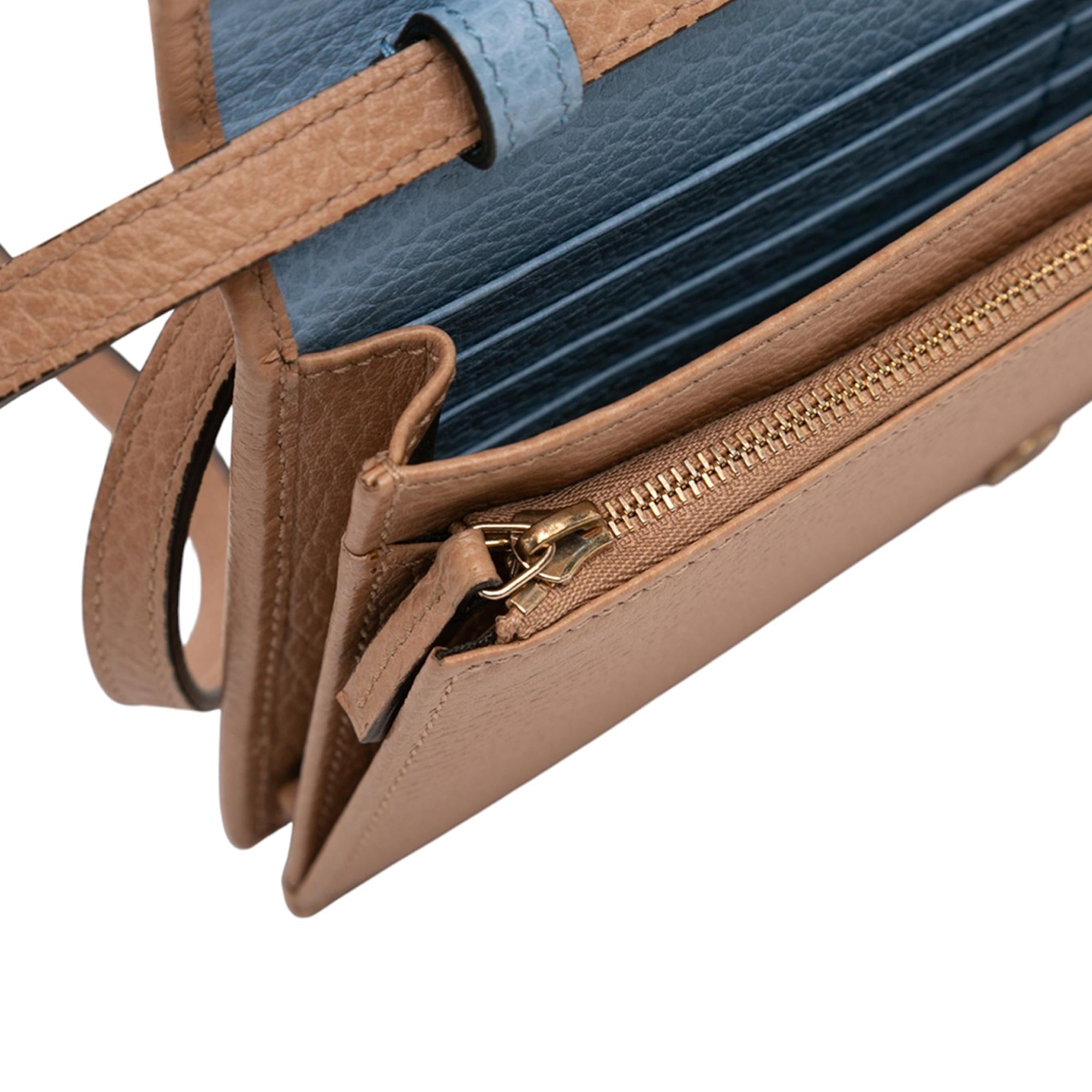 Gucci Dollar Calfskin Swing Wallet On Strap