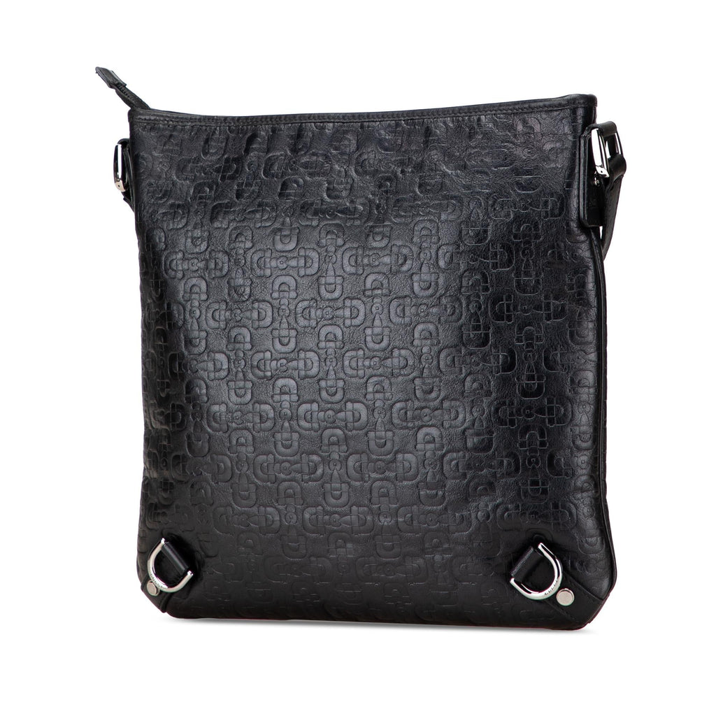 Gucci Embossed Leather Horsebit Abbey D Ring Crossbody