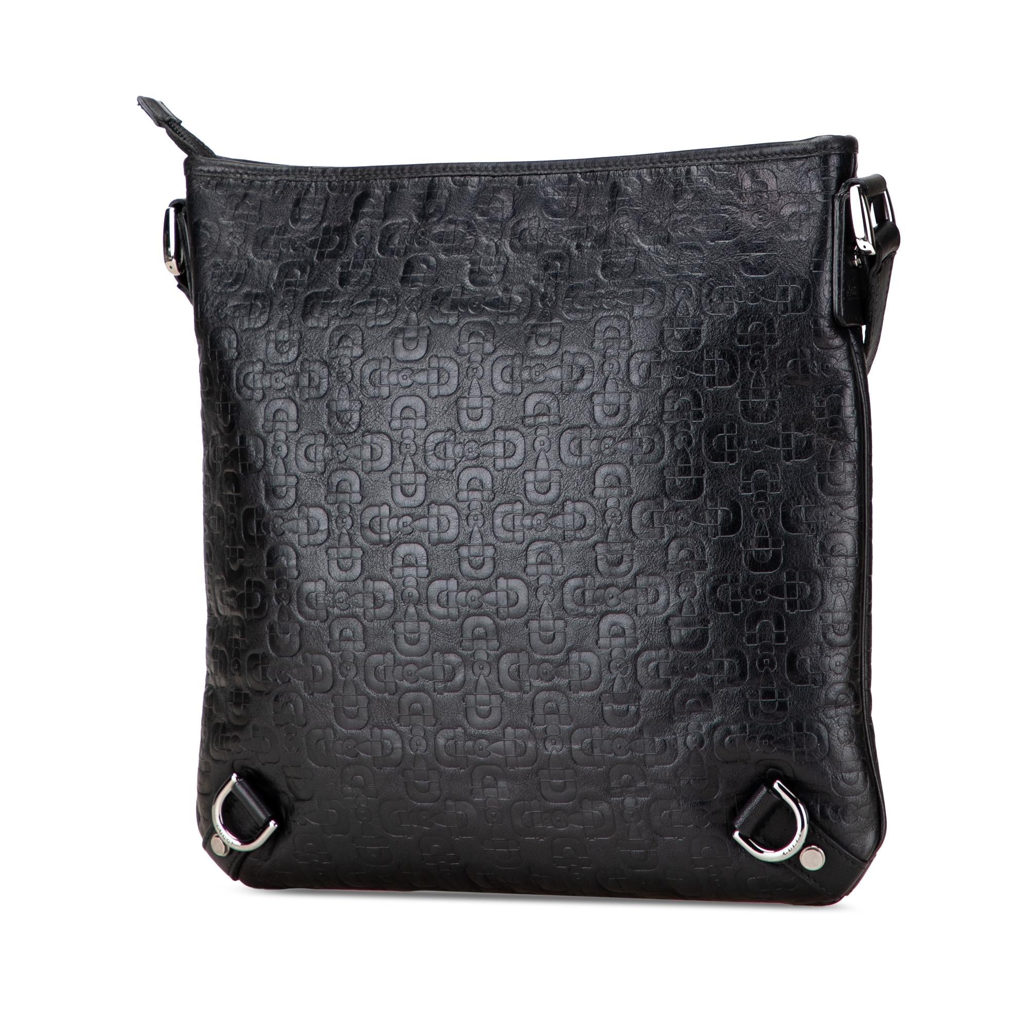 Gucci Embossed Leather Horsebit Abbey D Ring Crossbody