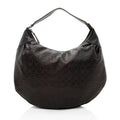 Gucci Embossed Leather Horsebit Large Hobo - FINAL SALE (SHF-19047)