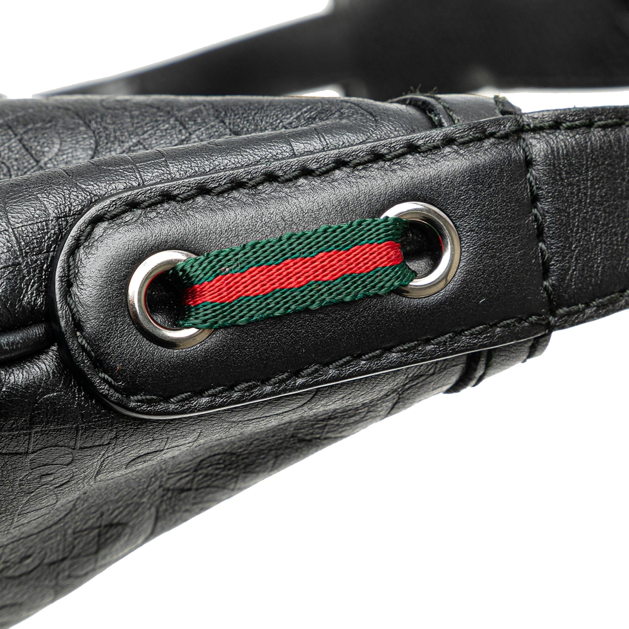 Gucci Embossed Leather Horsebit Princy Hobo