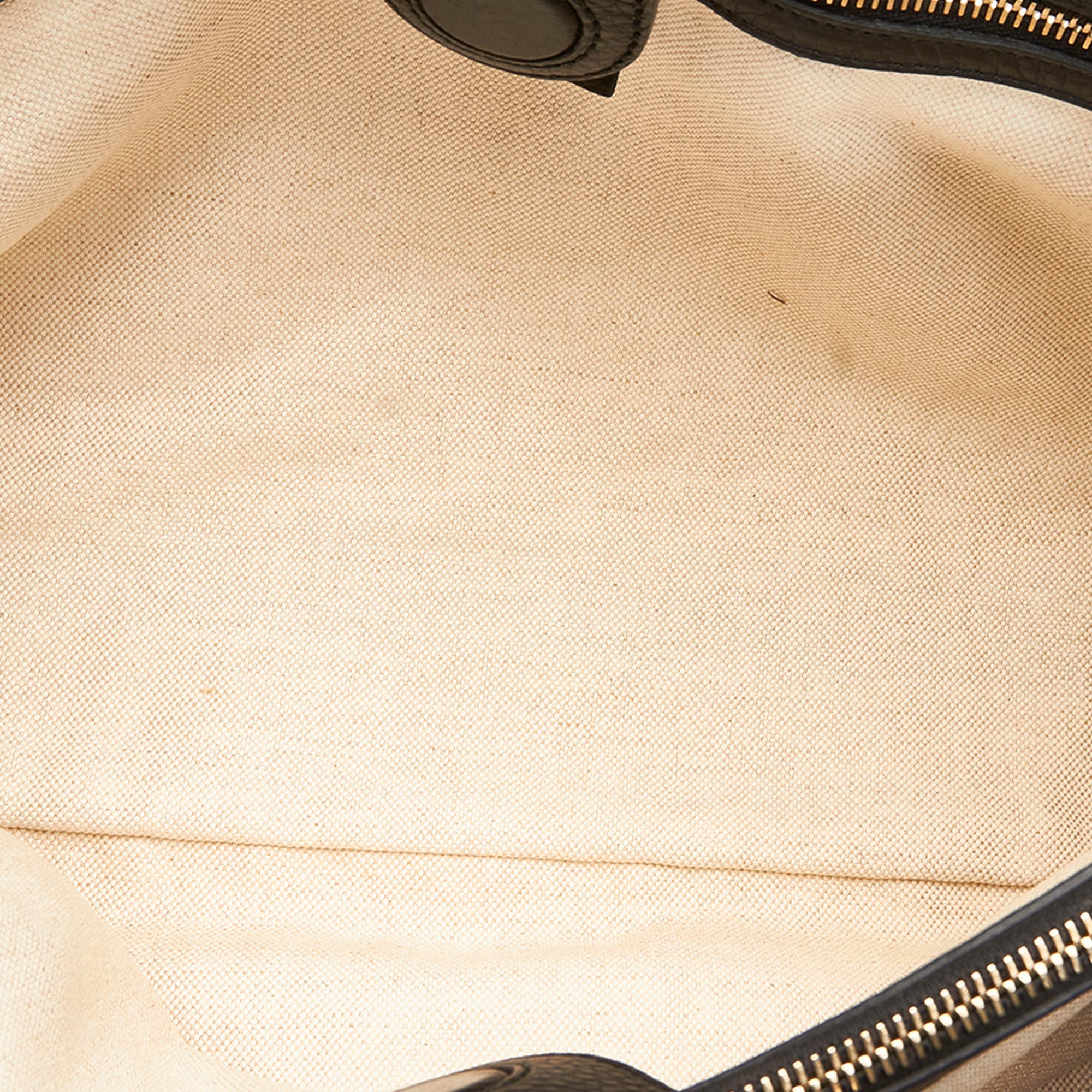 Gucci Flora Knight Bamboo Shopper Canvas Satchel (SHG-26471)