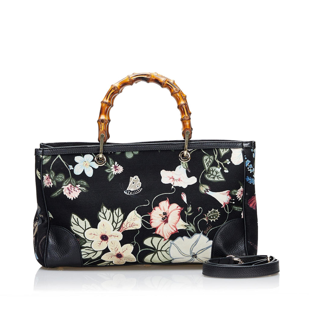Gucci Flora Knight Bamboo Shopper (SHG-36705)