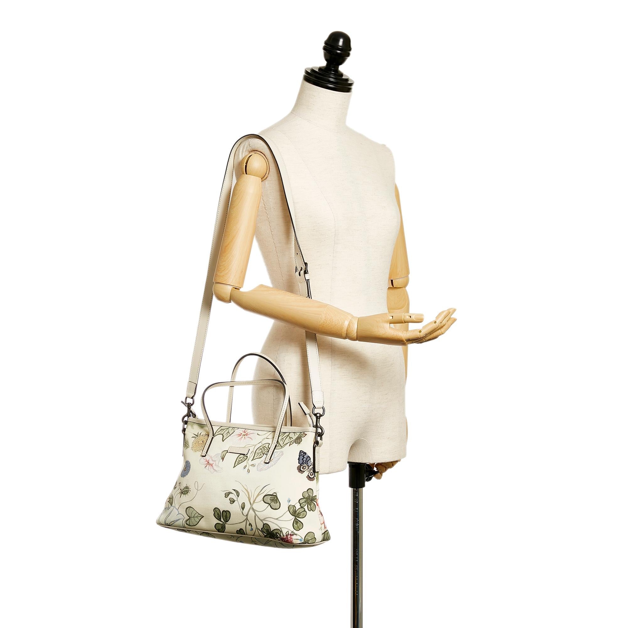 Gucci Flora Knight Canvas Satchel (SHG-28053)
