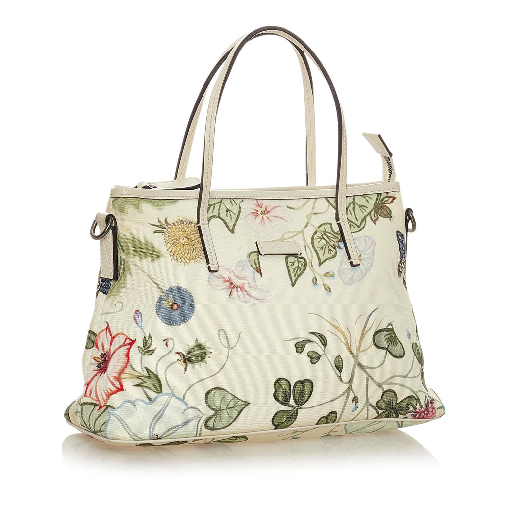 Gucci Flora Knight Canvas Satchel (SHG-28053)