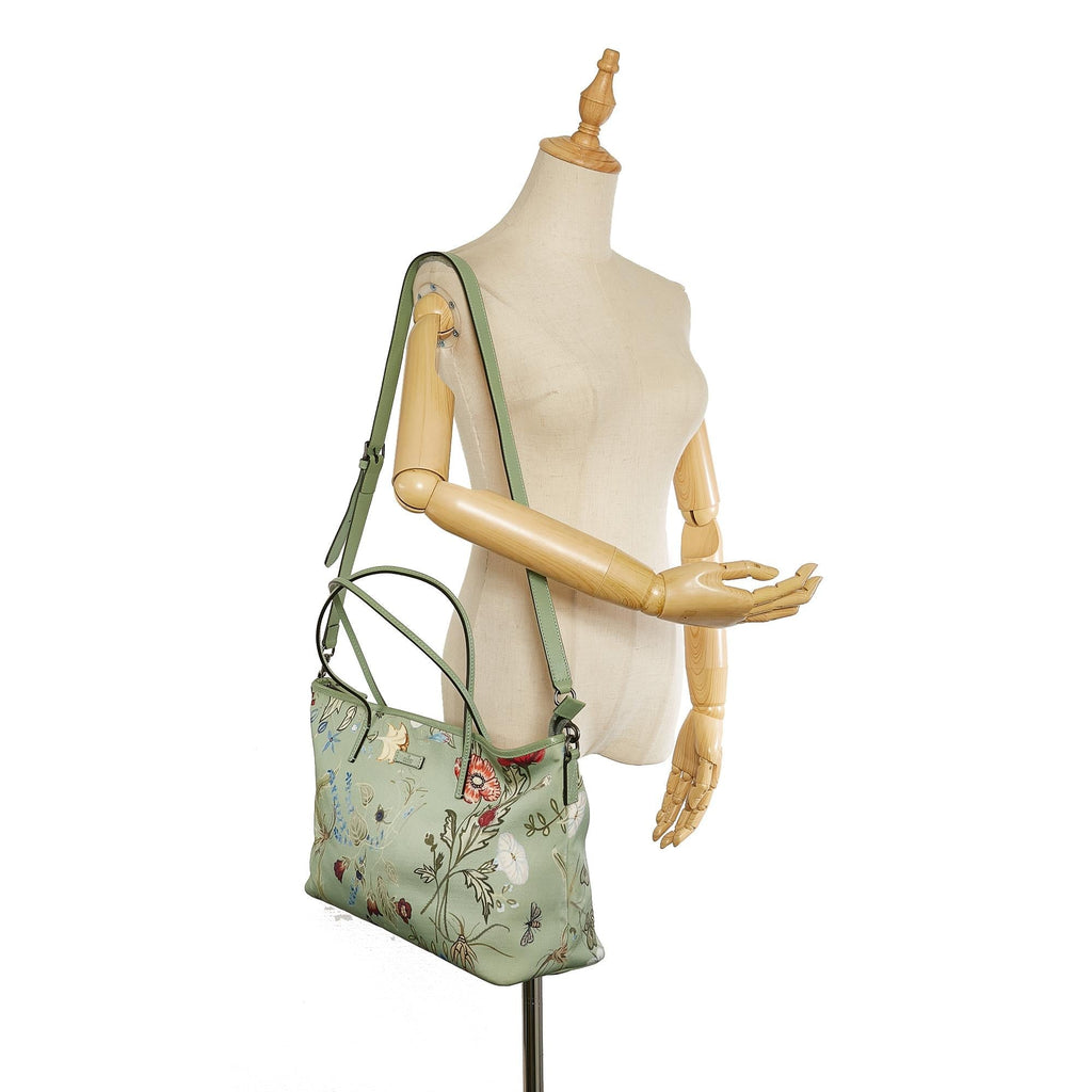 Gucci Flora Knight Nylon Satchel (SHG-26638)