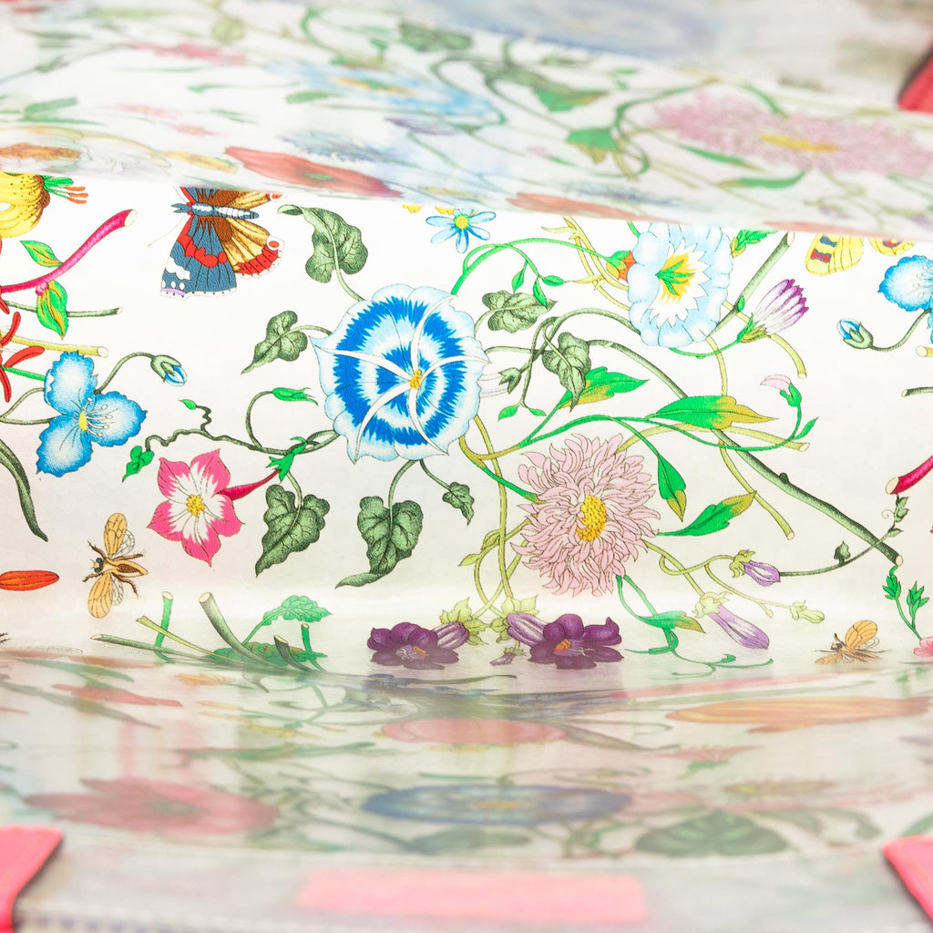 Gucci Flora Print Vinyl Tote (SHG-QGzSsM)