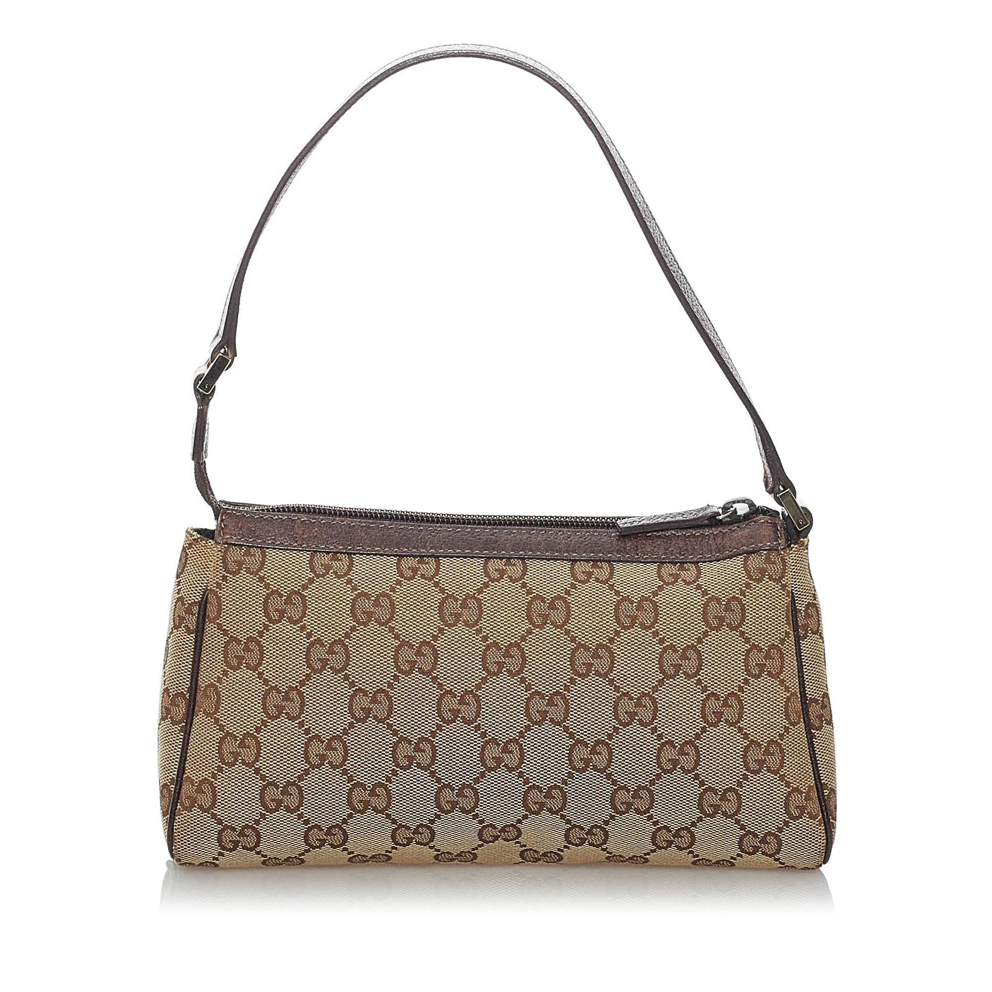 Gucci Gucci Abbey D-Ring Canvas Baguette (SHG-29572)