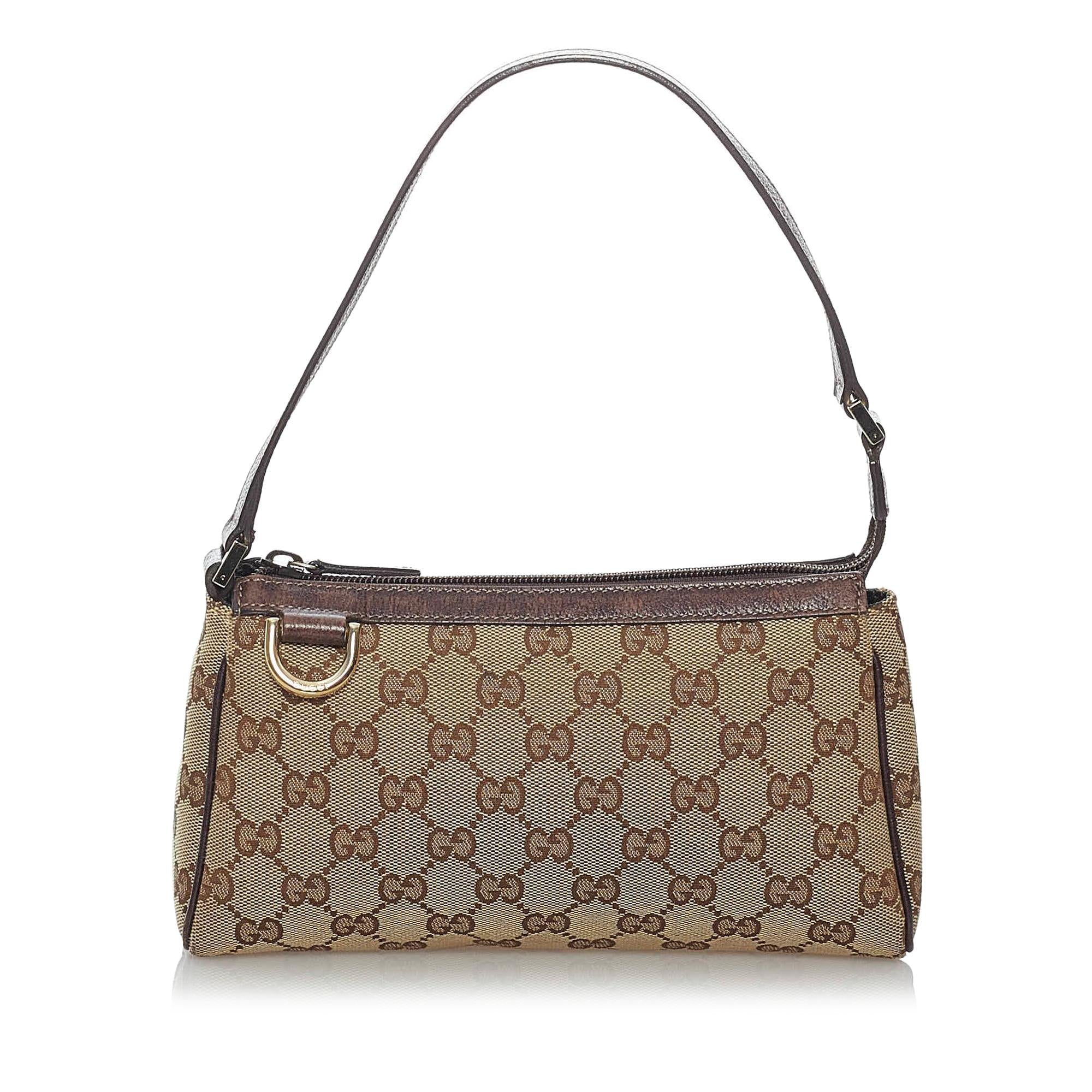 Gucci Gucci Abbey D-Ring Canvas Baguette (SHG-29572)