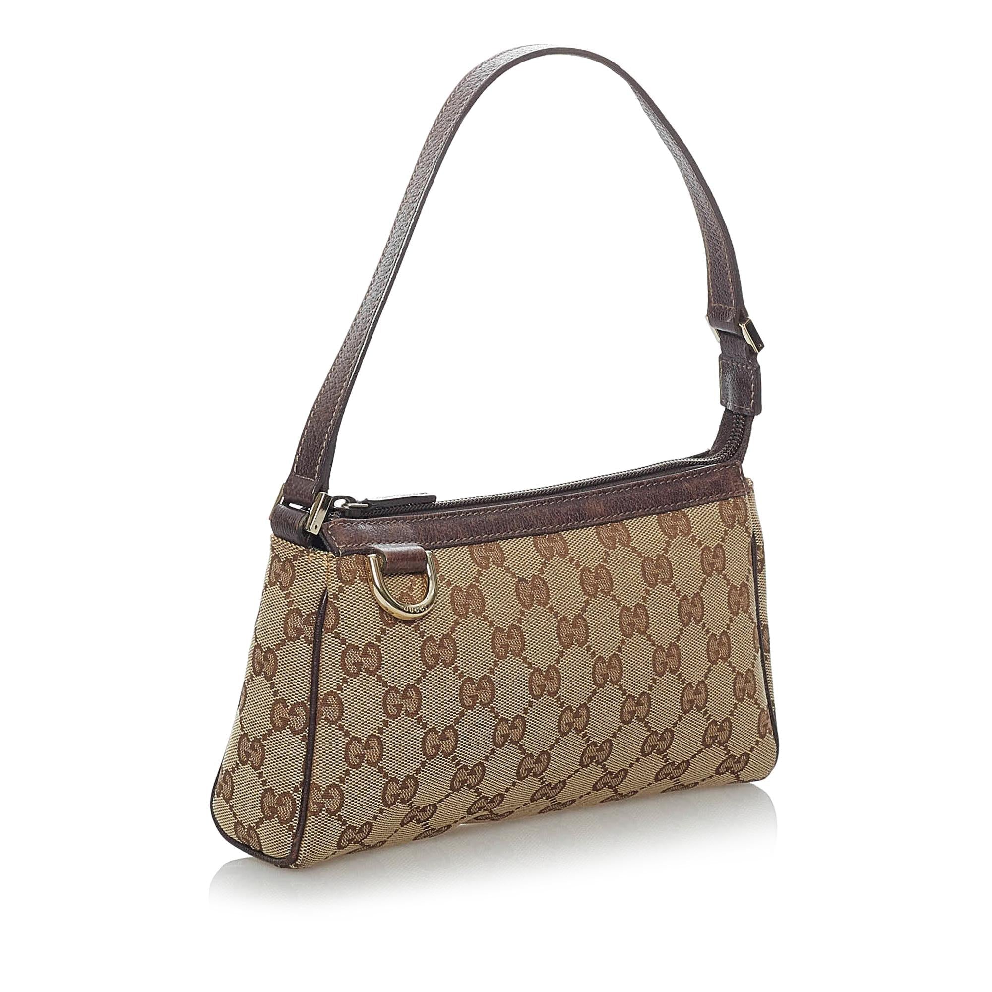 Gucci Gucci Abbey D-Ring Canvas Baguette (SHG-29572)