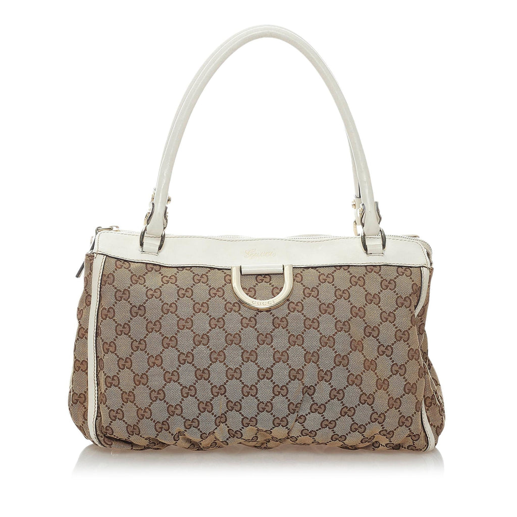 Gucci Gucci Abbey D-Ring Canvas Shoulder Bag (SHG-32453)
