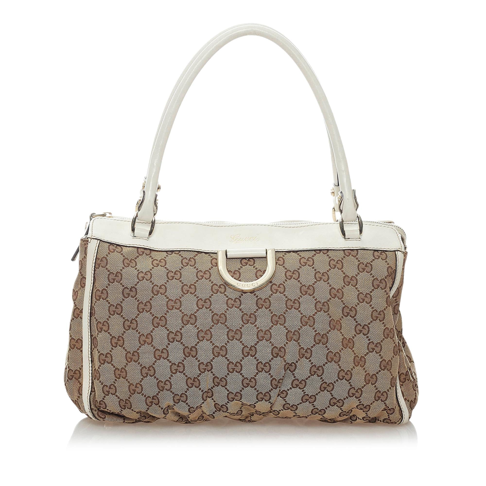 Gucci Gucci Abbey D-Ring Canvas Shoulder Bag (SHG-32453)