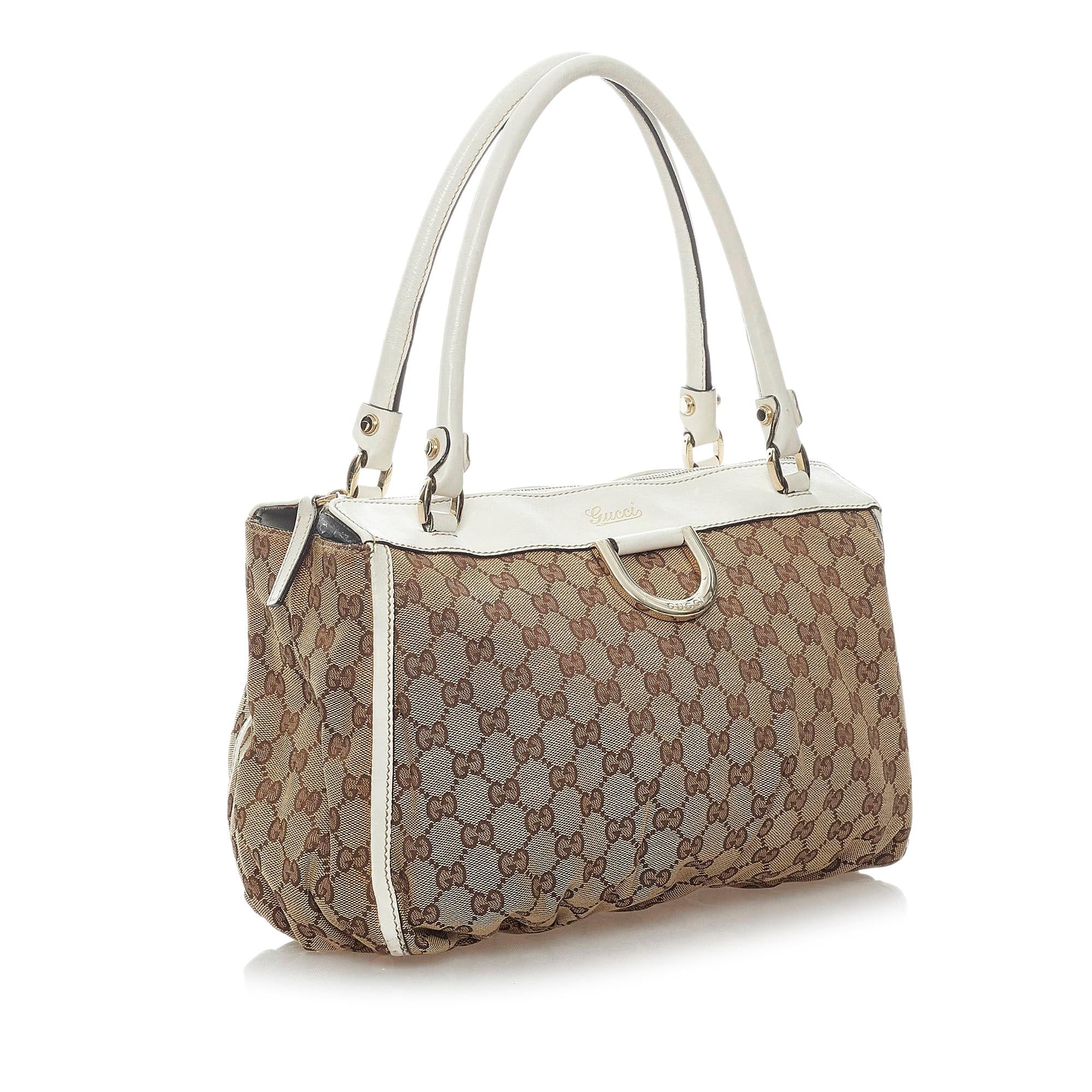 Gucci Gucci Abbey D-Ring Canvas Shoulder Bag (SHG-32453)