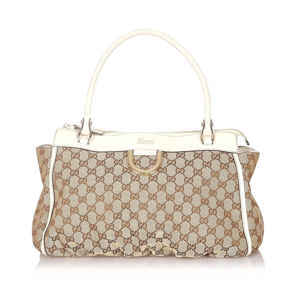 Gucci GG Abbey-D Ring Canvas Tote Bag (SHG-32124)
