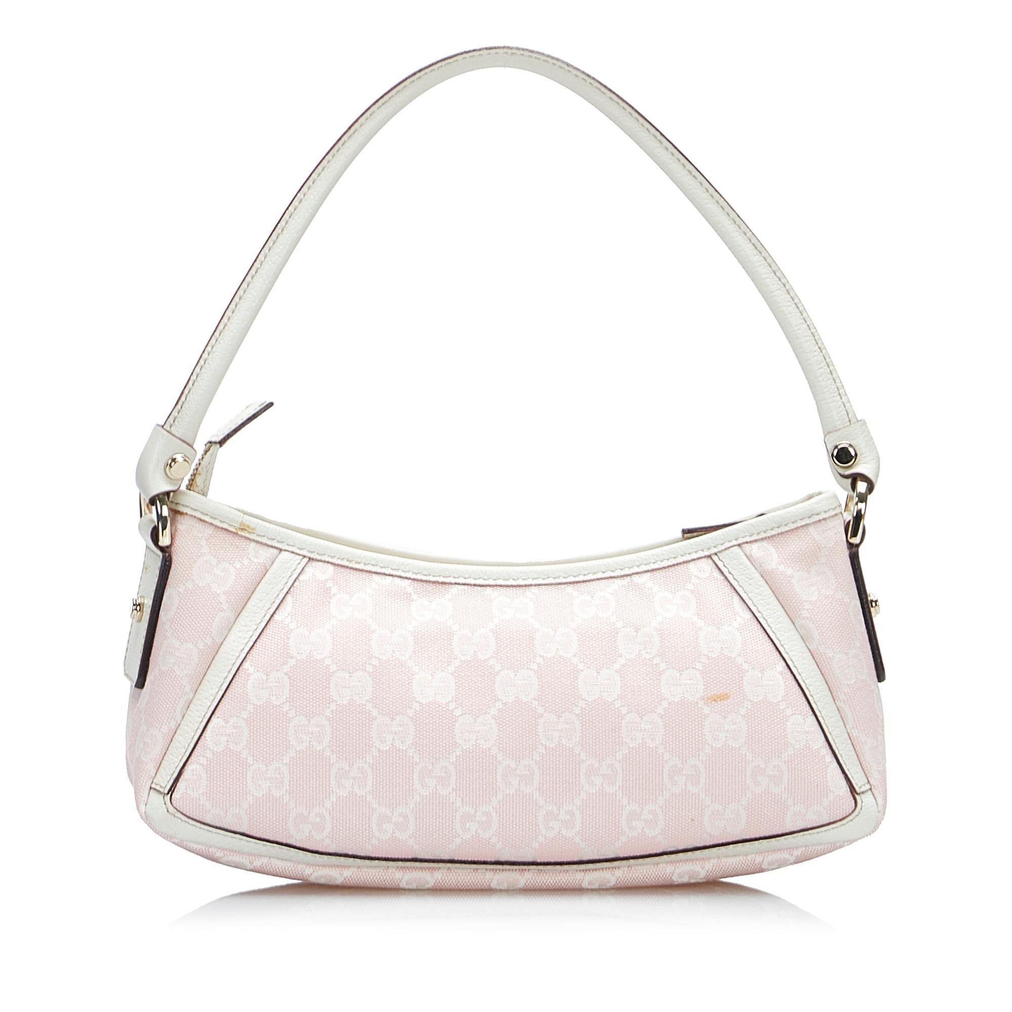 Gucci GG Canvas Abbey D-Ring Baguette (SHG-O6AhCn)