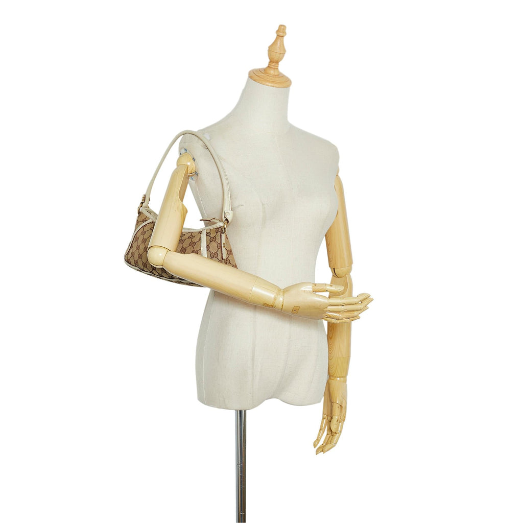 Gucci GG Canvas Abbey D-Ring Baguette (SHG-7E86TE)