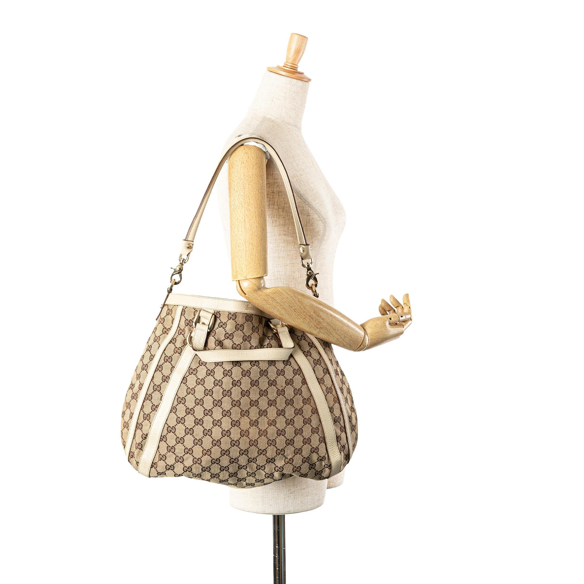 Gucci GG Canvas Abbey D Ring Convertible Satchel
