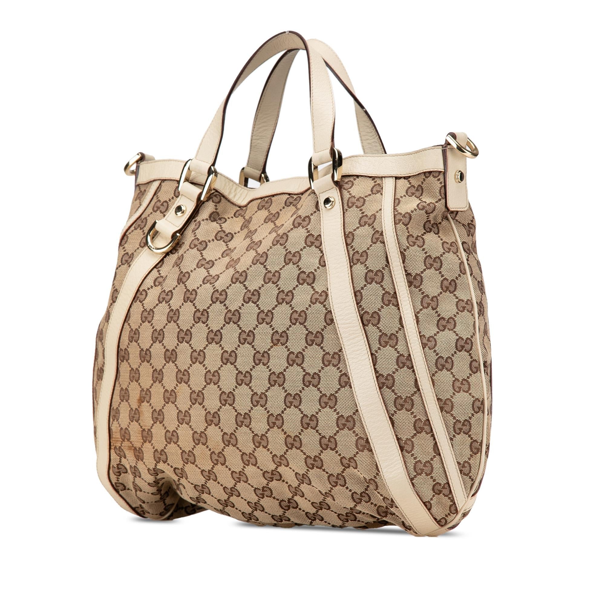 Gucci GG Canvas Abbey D Ring Convertible Satchel