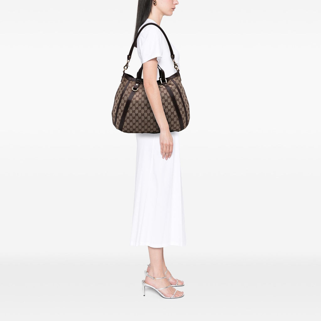Gucci GG Canvas Abbey D Ring Convertible Satchel