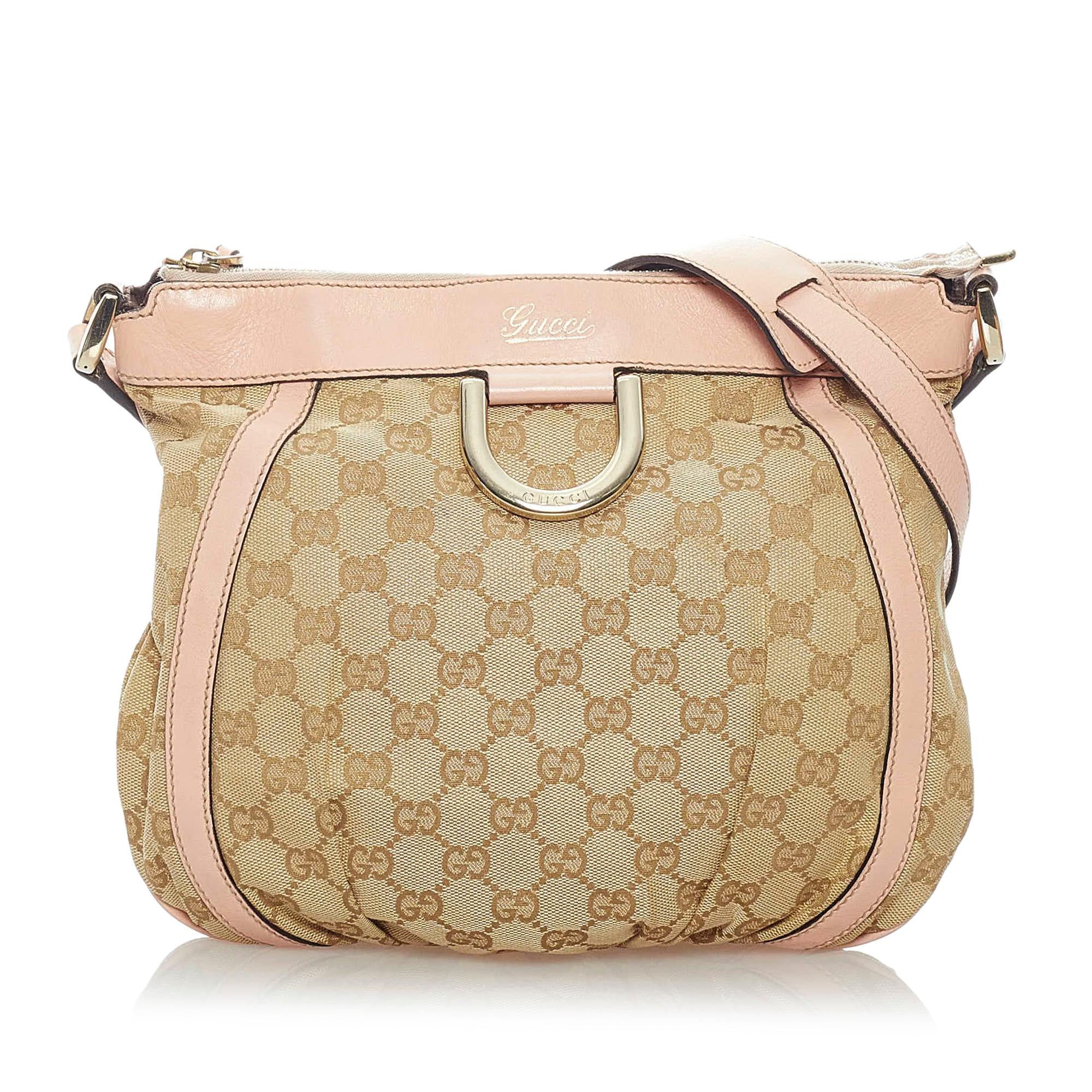 Gucci Gucci Canvas Abbey D-Ring Crossbody Bag (SHG-32404)