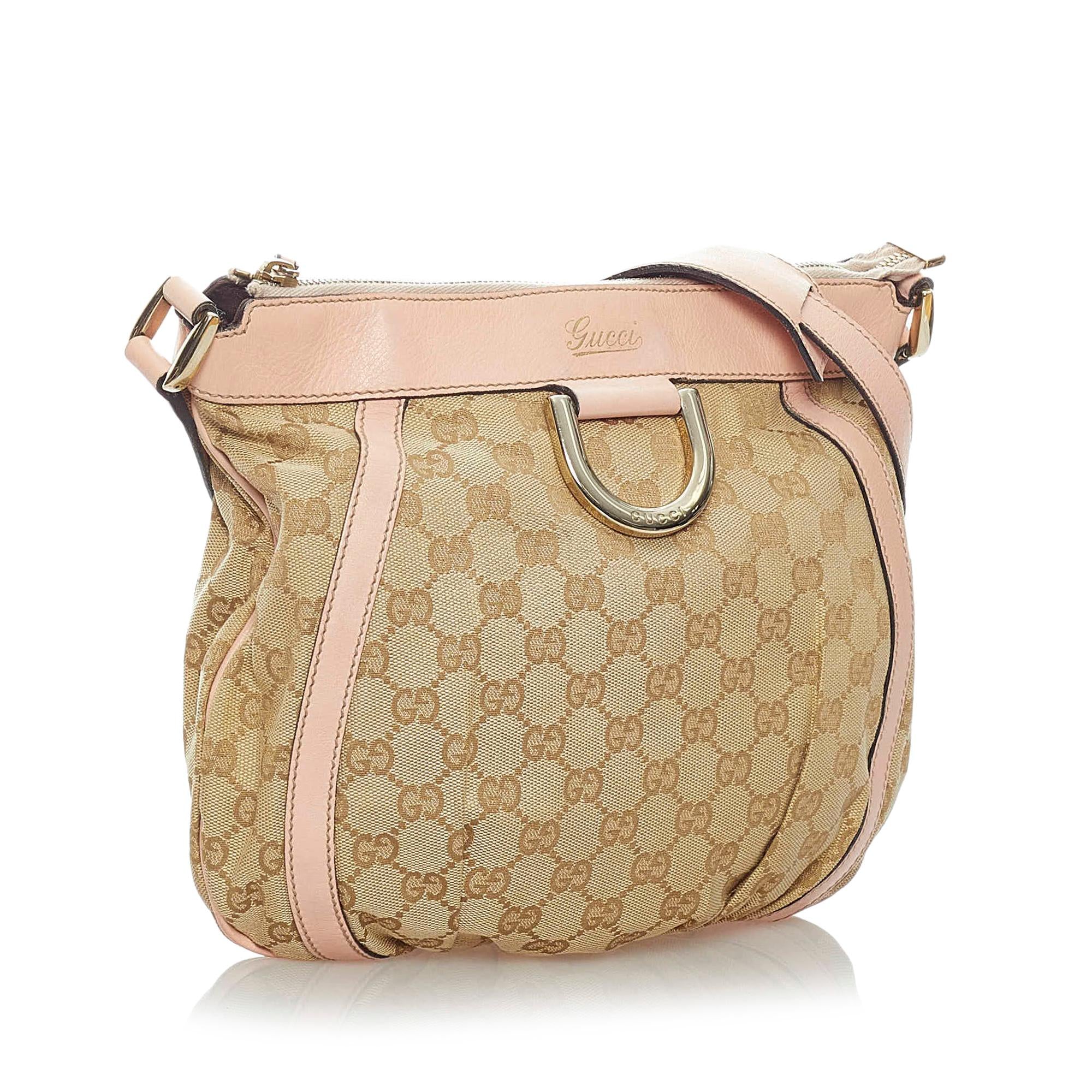 Gucci Gucci Canvas Abbey D-Ring Crossbody Bag (SHG-32404)