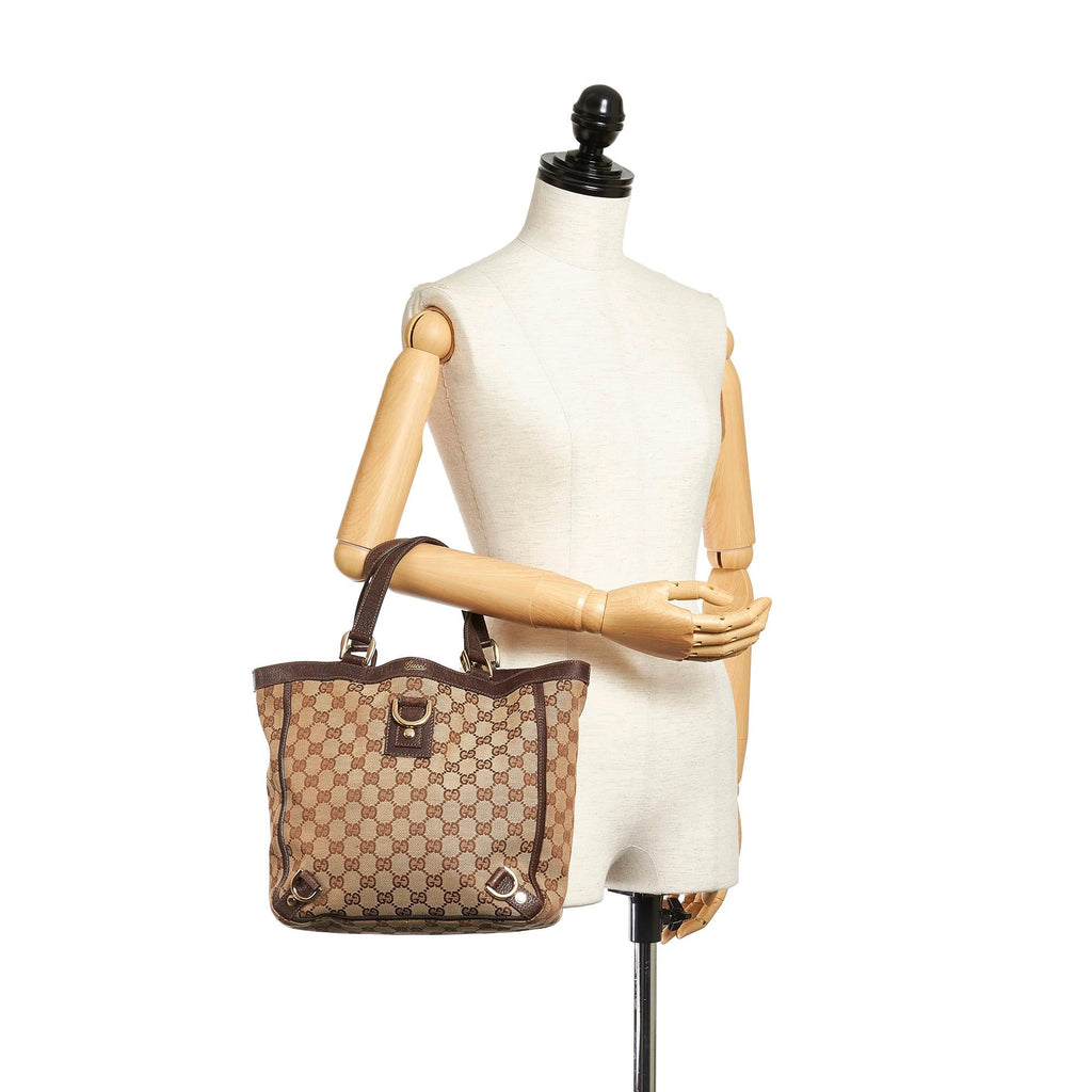 Gucci Gucci Canvas Abbey D-Ring Handbag (SHG-28190)