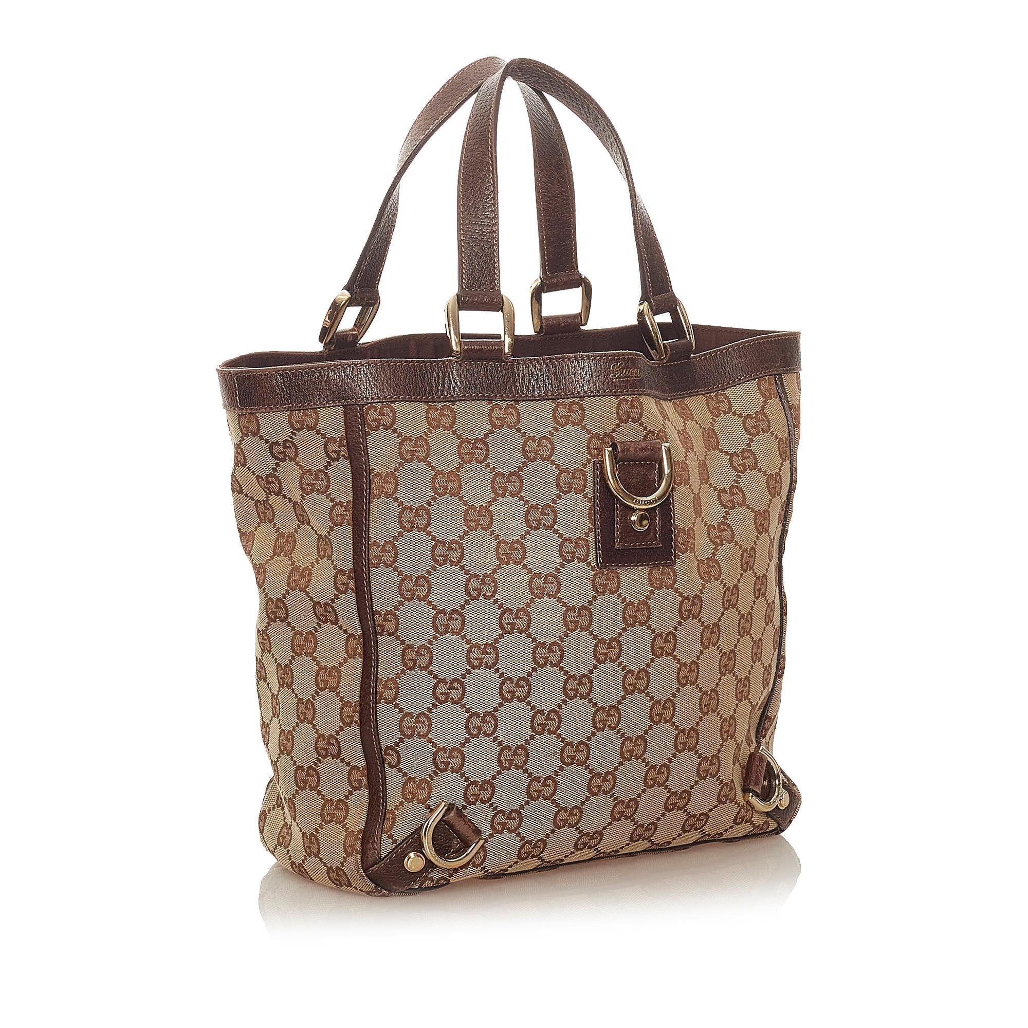 Gucci Gucci Canvas Abbey D-Ring Handbag (SHG-28190)