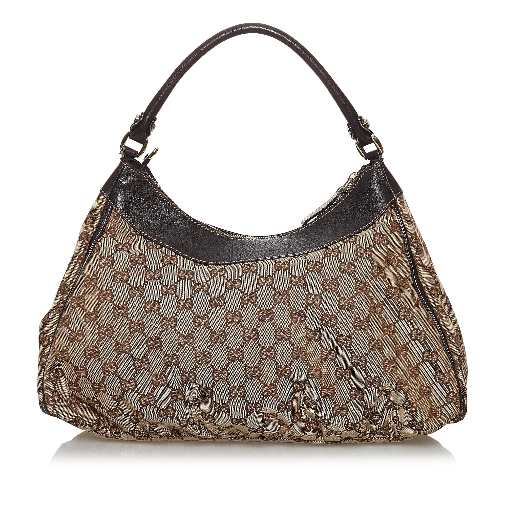 Gucci Gucci Canvas Abbey D-Ring Hobo Bag (SHG-30330)