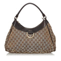 Gucci Gucci Canvas Abbey D-Ring Hobo Bag (SHG-30330)