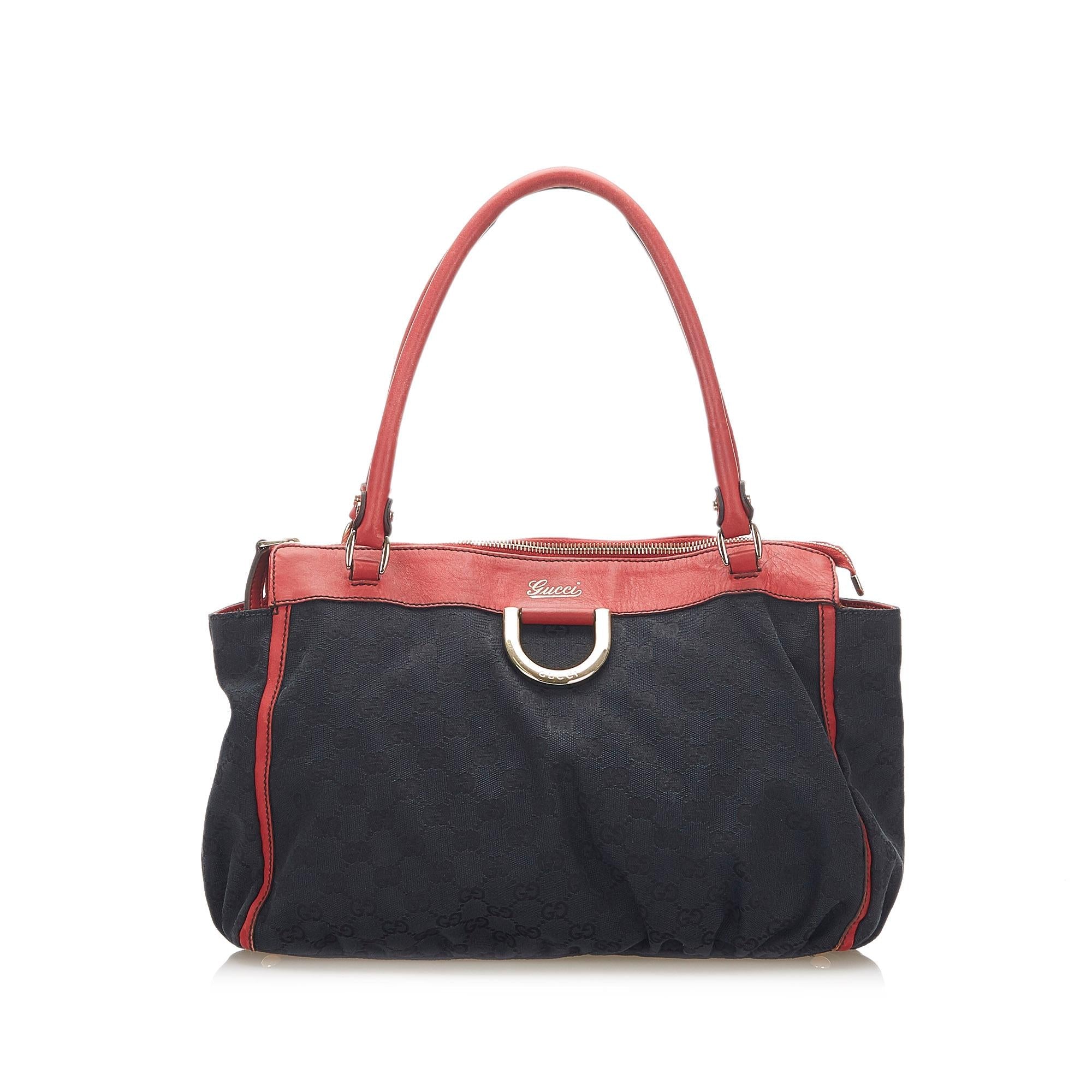 Gucci Gucci Canvas Abbey D-Ring Shoulder Bag (SHG-17438)