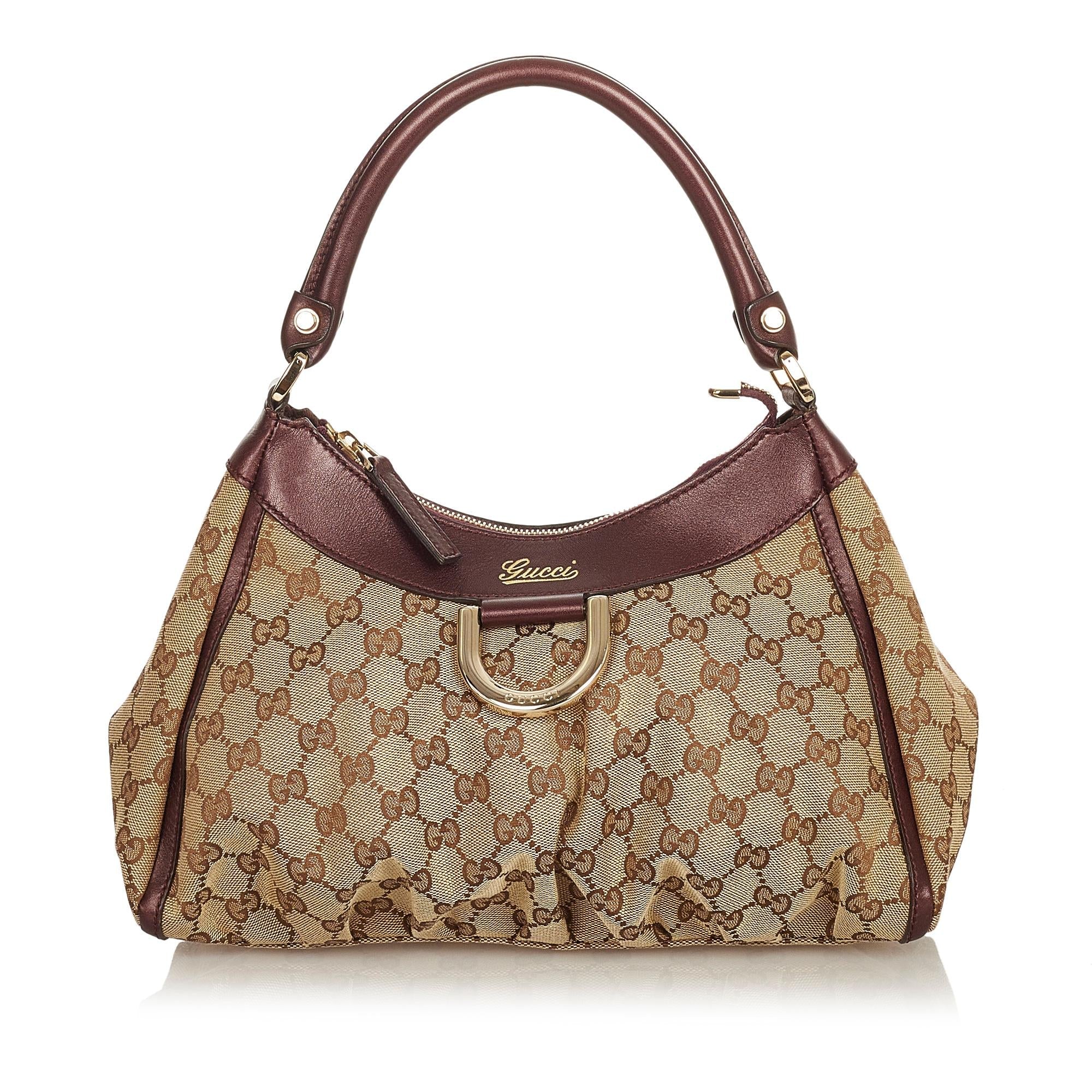 Gucci Gucci Canvas Abbey D-Ring Shoulder Bag (SHG-26649)