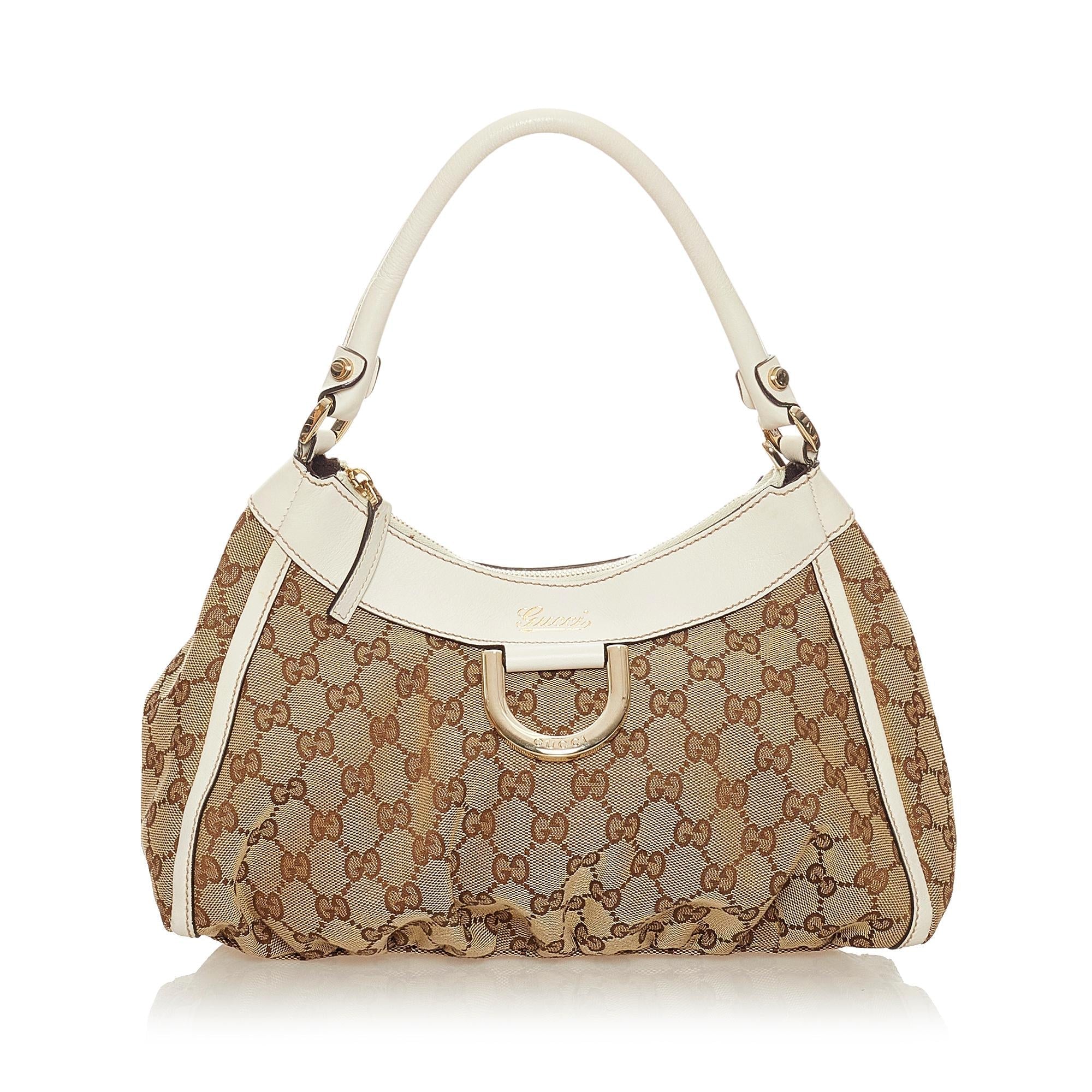 Gucci Gucci Canvas Abbey D-Ring Shoulder Bag (SHG-27519)