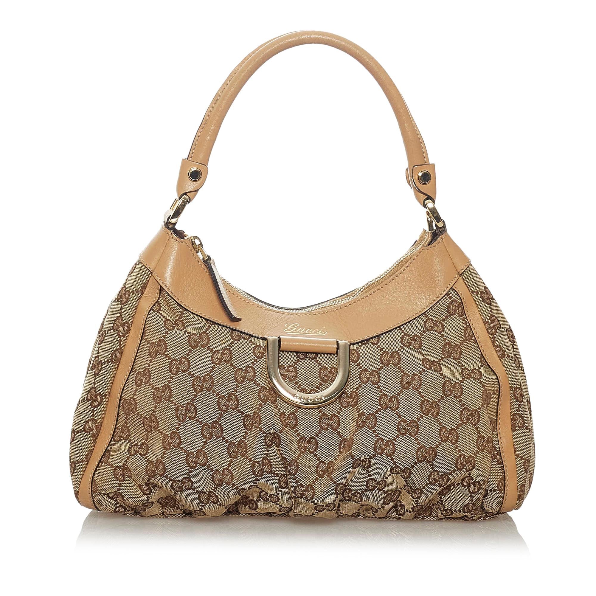 Gucci Gucci Canvas Abbey D-Ring Shoulder Bag (SHG-28828)