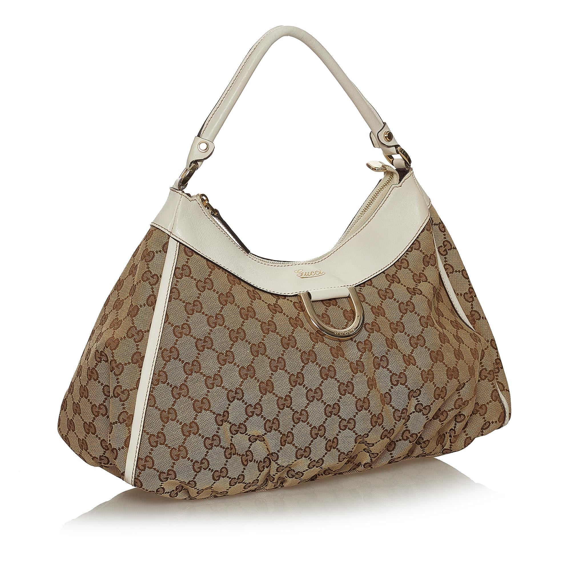 Gucci Gucci Canvas Abbey D-Ring Shoulder Bag (SHG-28858)