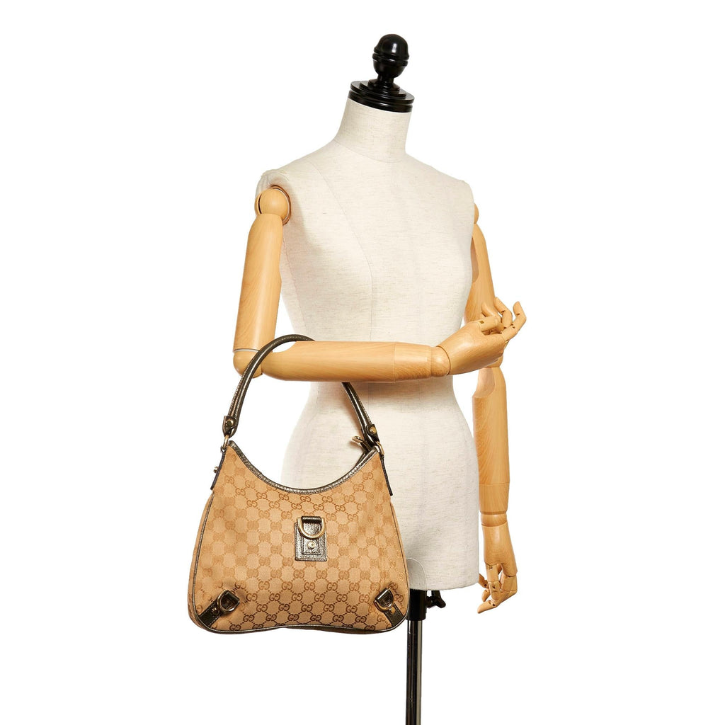 Gucci Gucci Canvas Abbey D-Ring Shoulder Bag (SHG-29053)