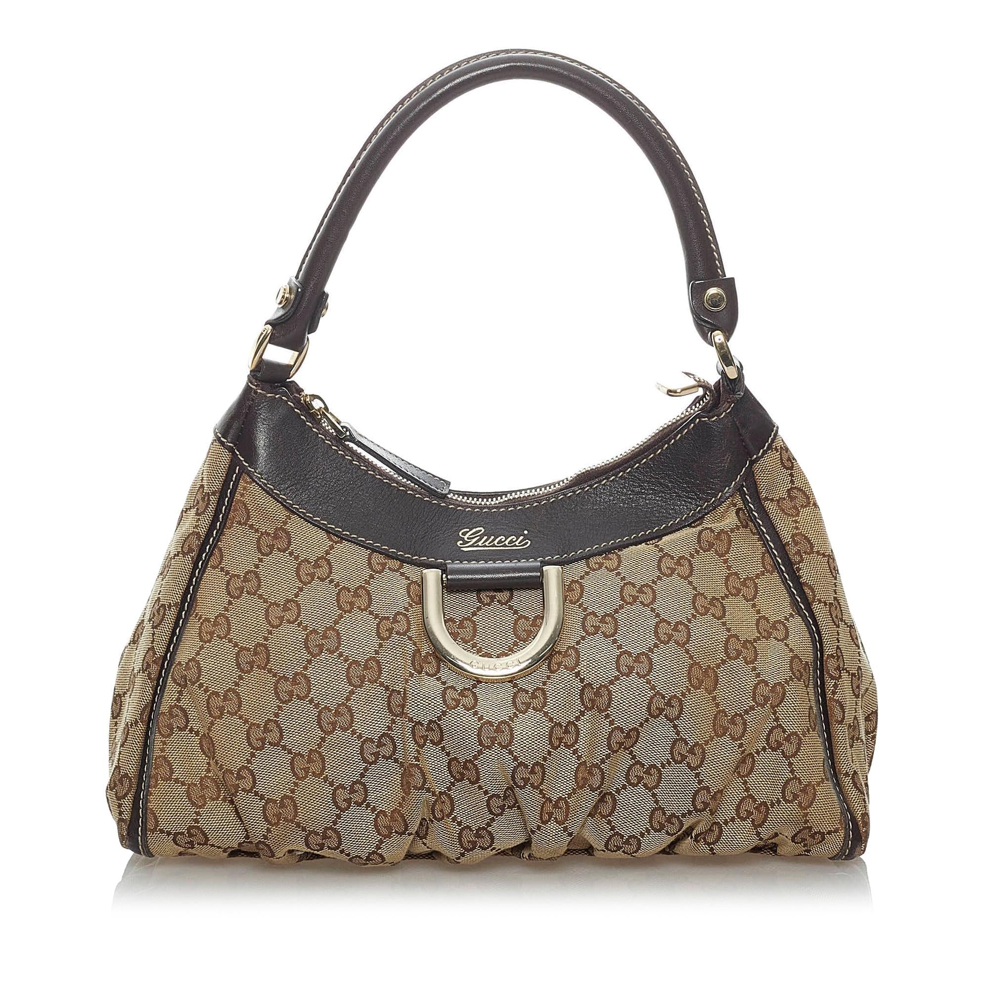 Gucci Gucci Canvas Abbey D-Ring Shoulder Bag (SHG-29860)