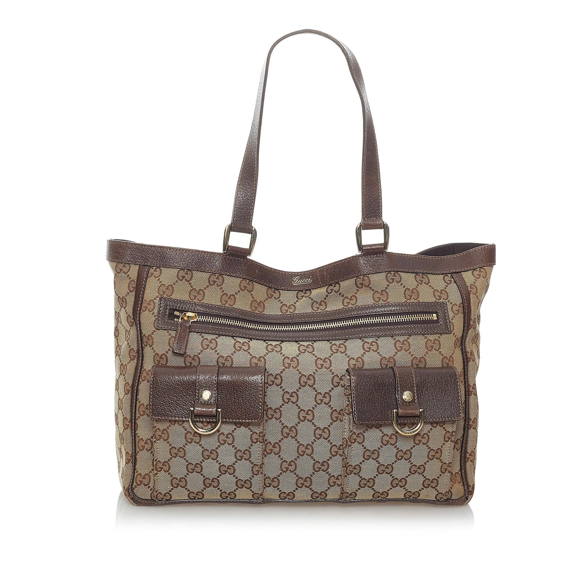 Gucci Gucci Canvas Abbey D-Ring Shoulder Bag (SHG-29968)