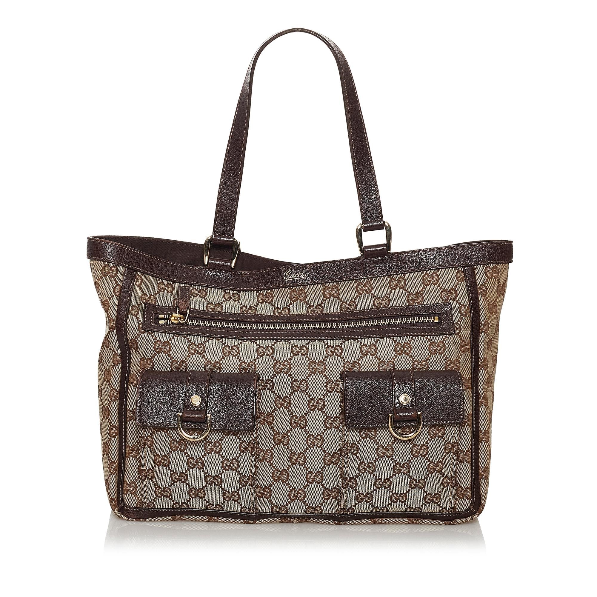 Gucci Gucci Canvas Abbey D-Ring Shoulder Bag (SHG-30118)