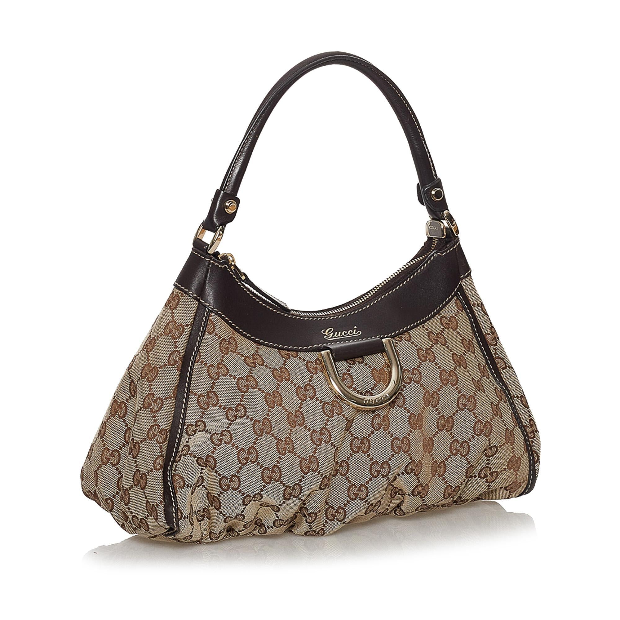 Gucci Gucci Canvas Abbey D-Ring Shoulder Bag (SHG-30748)