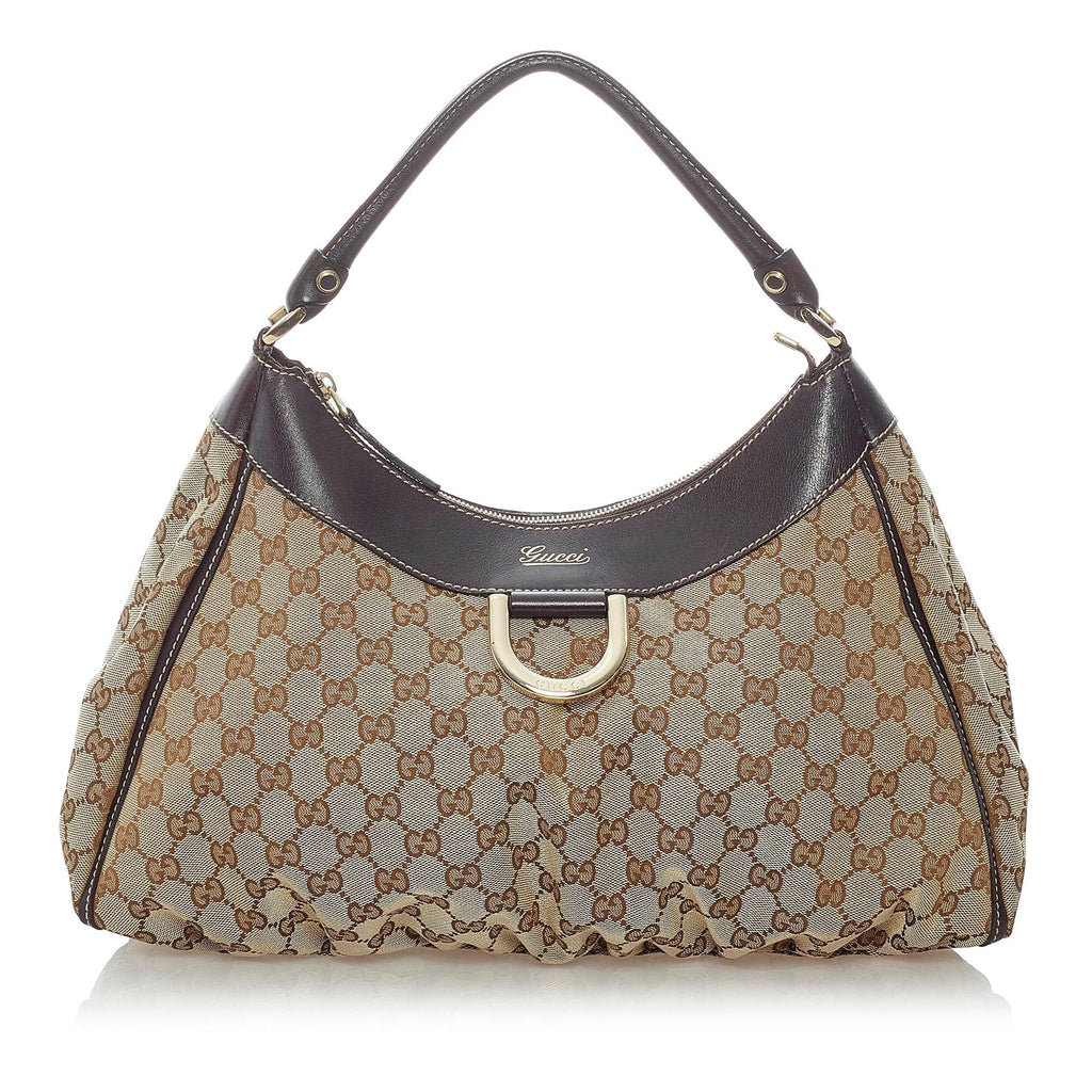 Gucci GG Canvas Abbey D-Ring Shoulder Bag (SHG-31464)