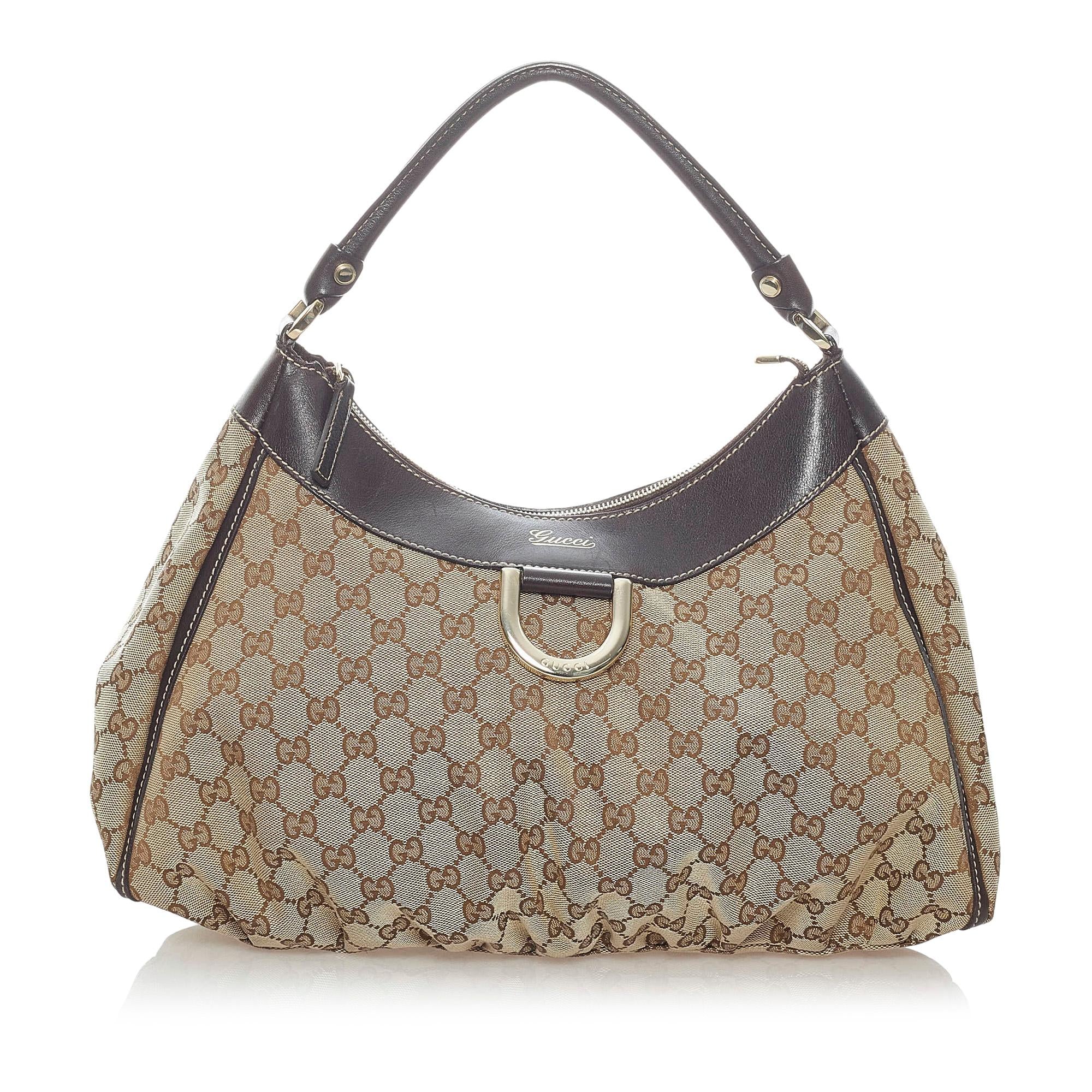 Gucci Gucci Canvas Abbey D-Ring Shoulder Bag (SHG-32413)