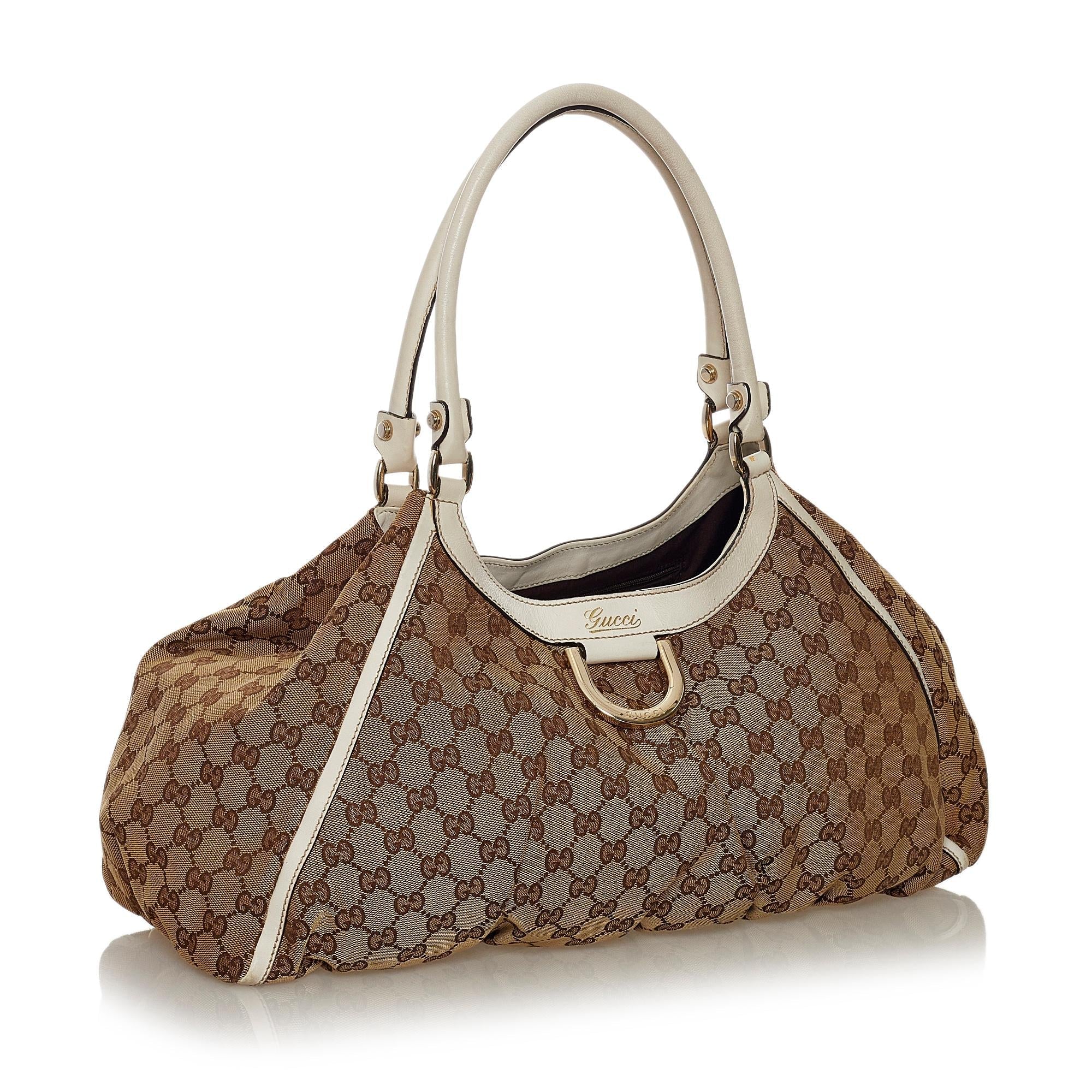 Gucci Gucci Canvas Abbey D-Ring Shoulder Bag (SHG-34093)