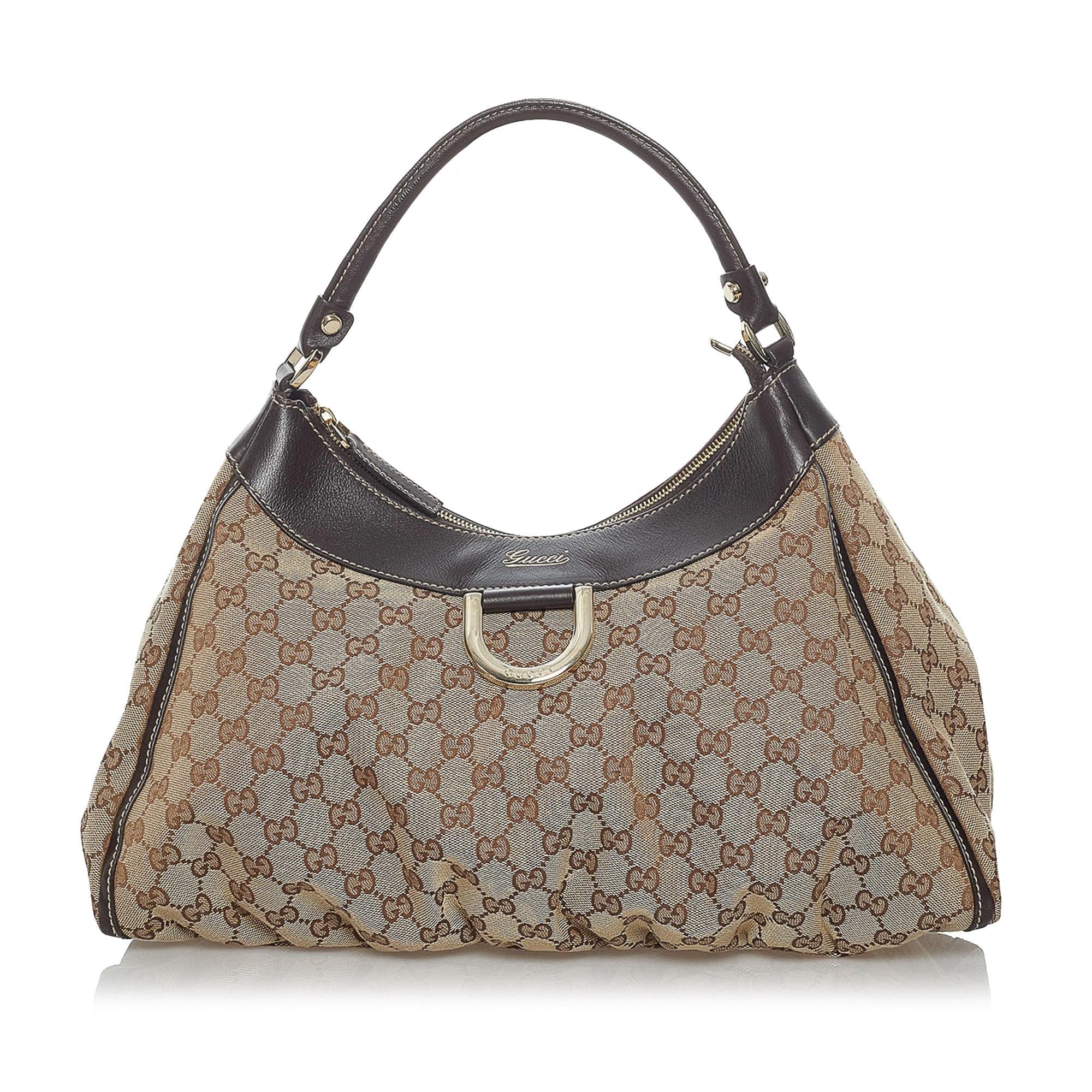 Gucci Gucci Canvas Abbey D-Ring Shoulder Bag (SHG-34136)