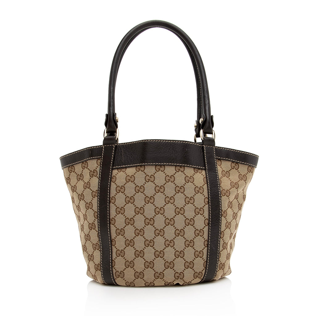 Gucci GG Canvas Abbey D Ring Small Tote (SHF-22935)