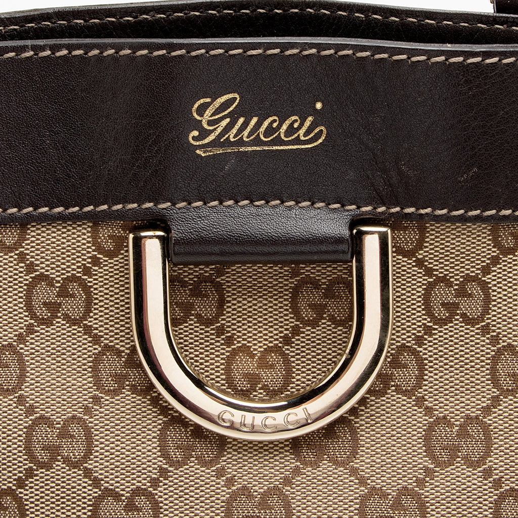Gucci GG Canvas Abbey D Ring Small Tote (SHF-22935)